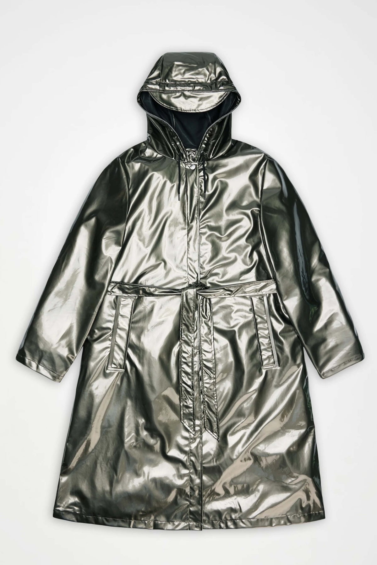RAINS A LINE LONGER W JACKET W3 en color PLATA (6)