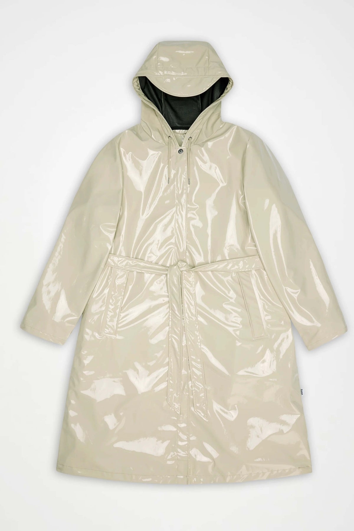 RAINS A LINE LONGER W JACKET W3 en color MARRON CLARO (8)