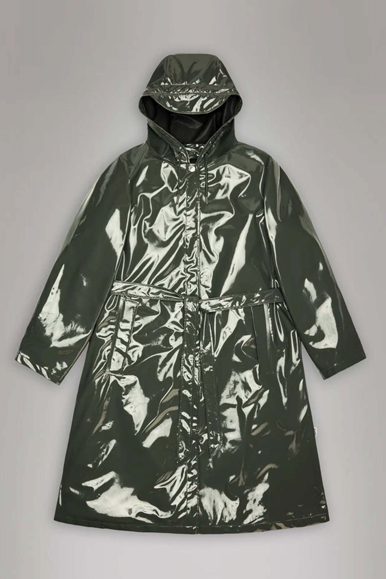 RAINS A LINE LONGER W JACKET W3 en color VERDE (2)