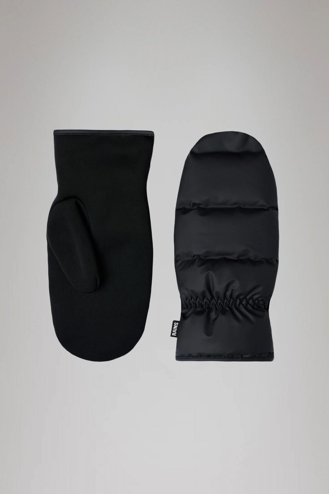 RAINS LOHJA PUFFER MITTENS W1T2 en color NEGRO (1)