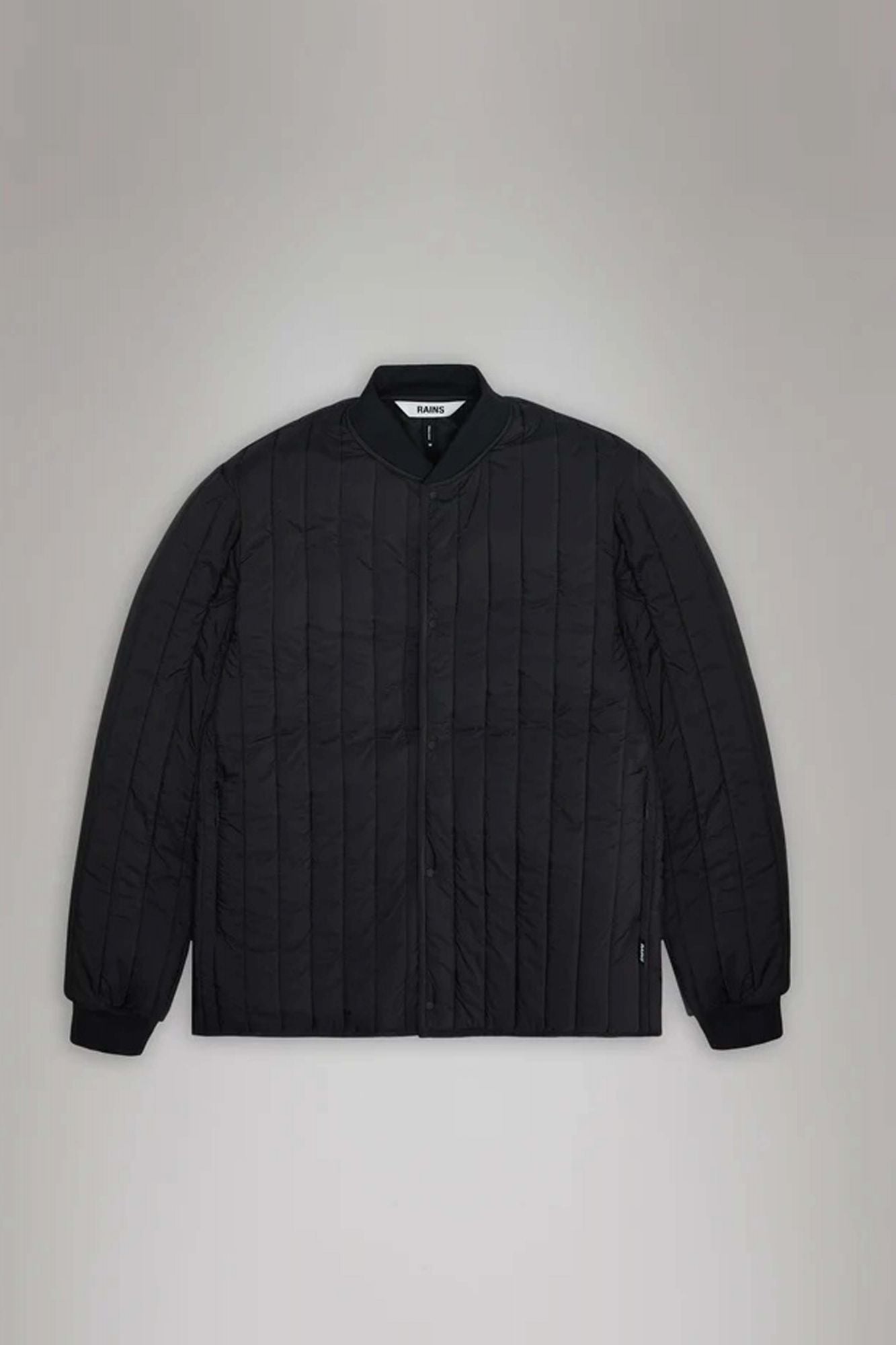 RAINS BANJA LINER BOMBER JACJET T1 en color NEGRO (2)