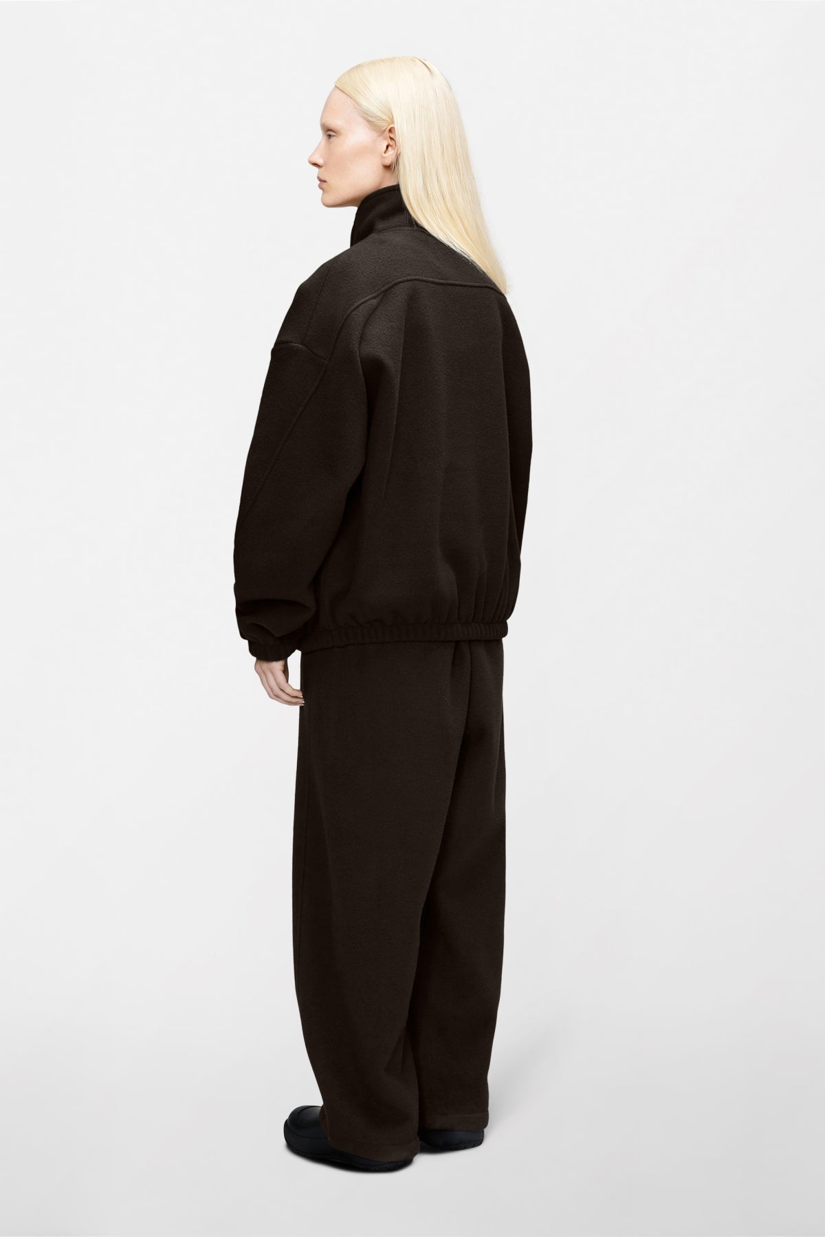 RAINS 19030R FLEECE ZIP JACKET en color NEGRO (2)