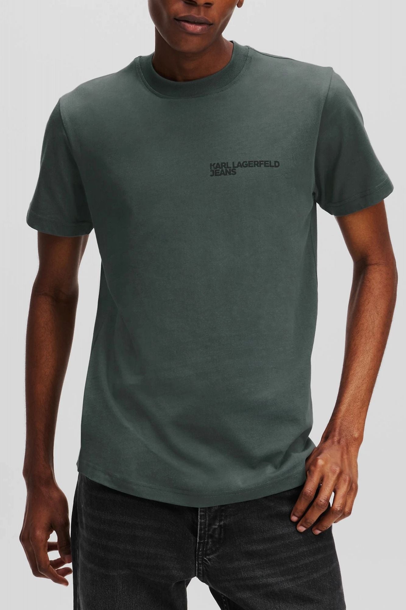 KARL LAGERFELD JEANS KLJ SLIM SS TEE en color VERDE (1)