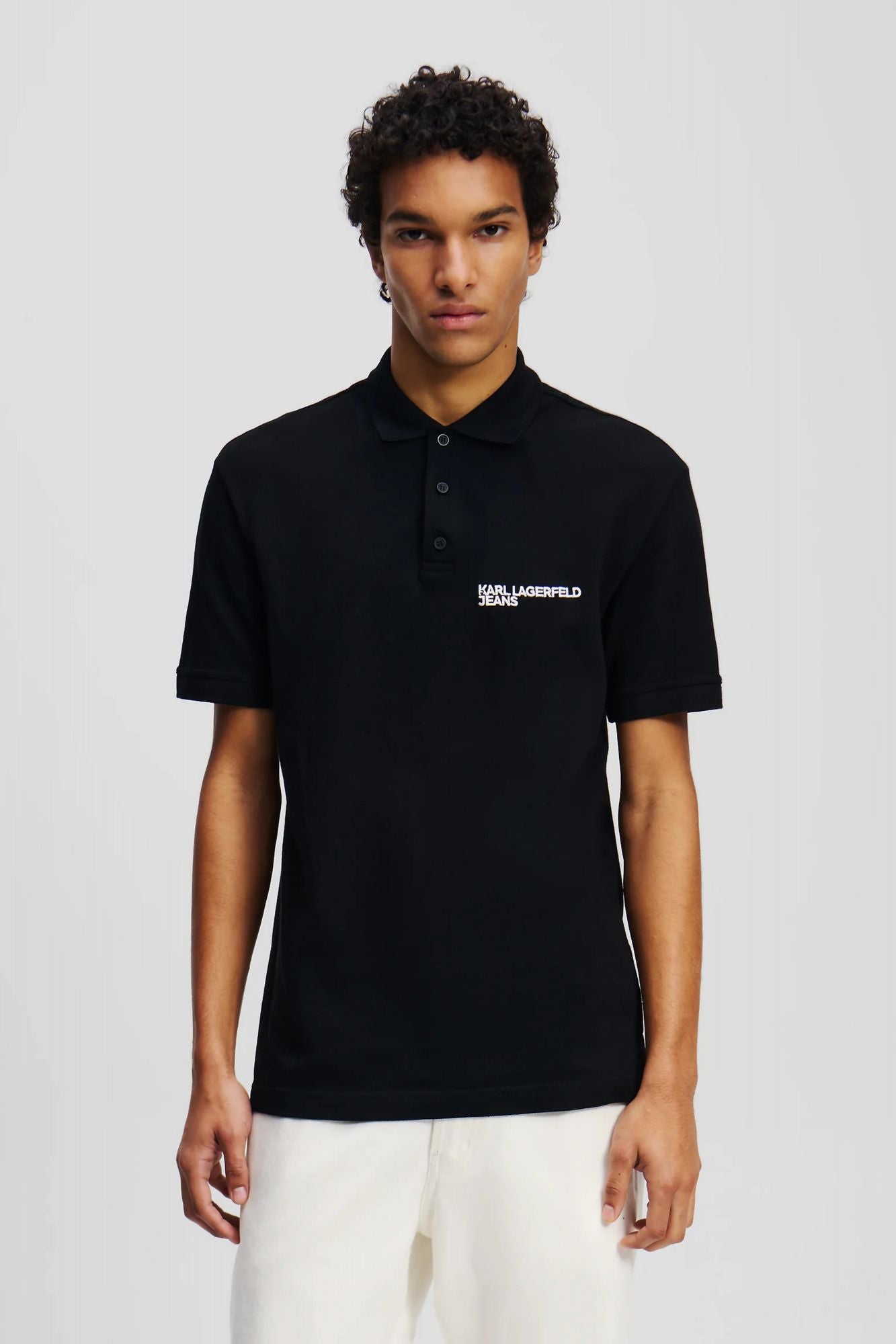 KARL LAGERFELD JEANS KLJ REGULAR PIQUE POLO en color NEGRO (1)