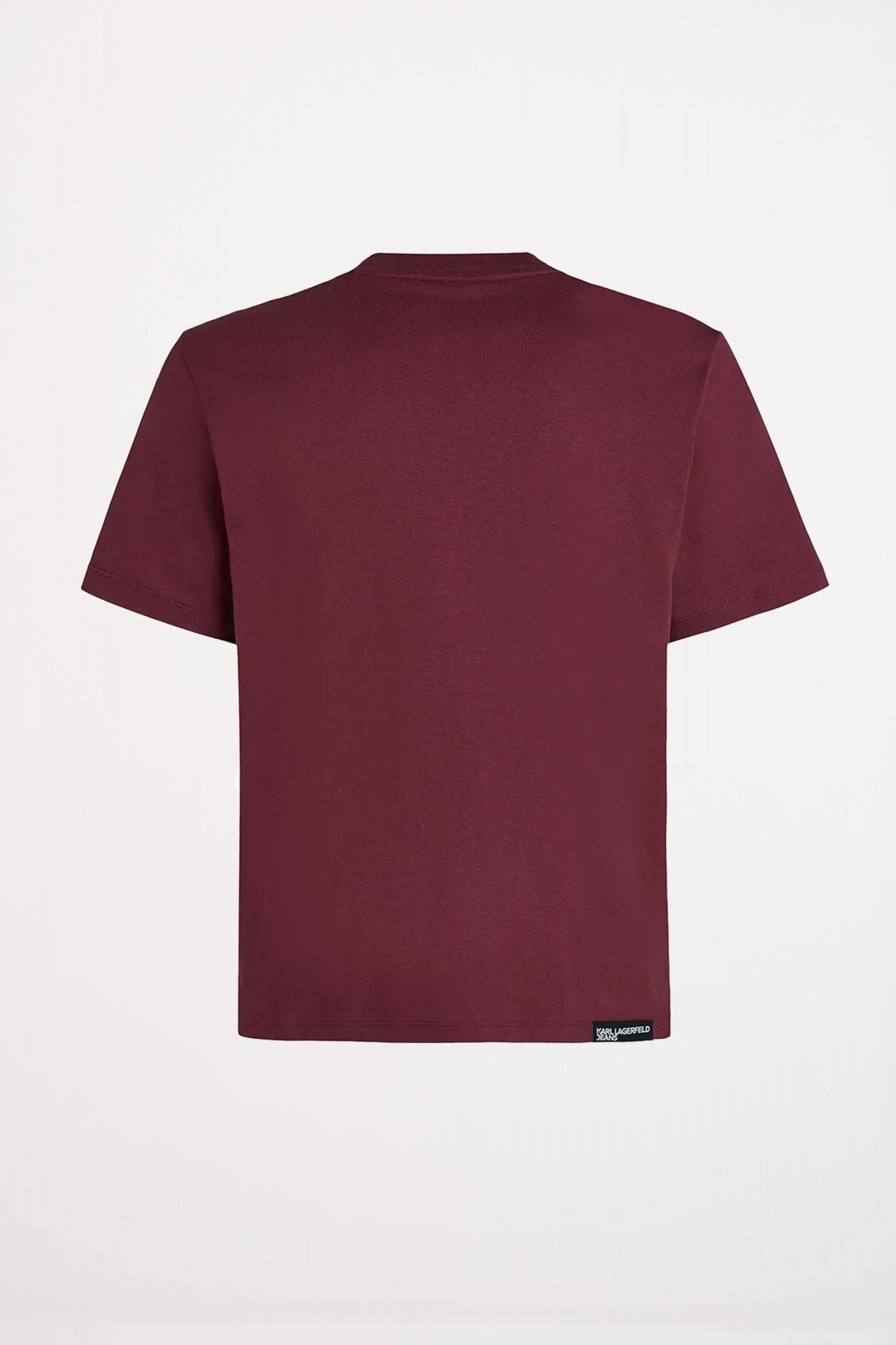 KARL LAGERFELD JEANS KLJ REG SS ESSENTIAL TEE en color BURDEOS (2)