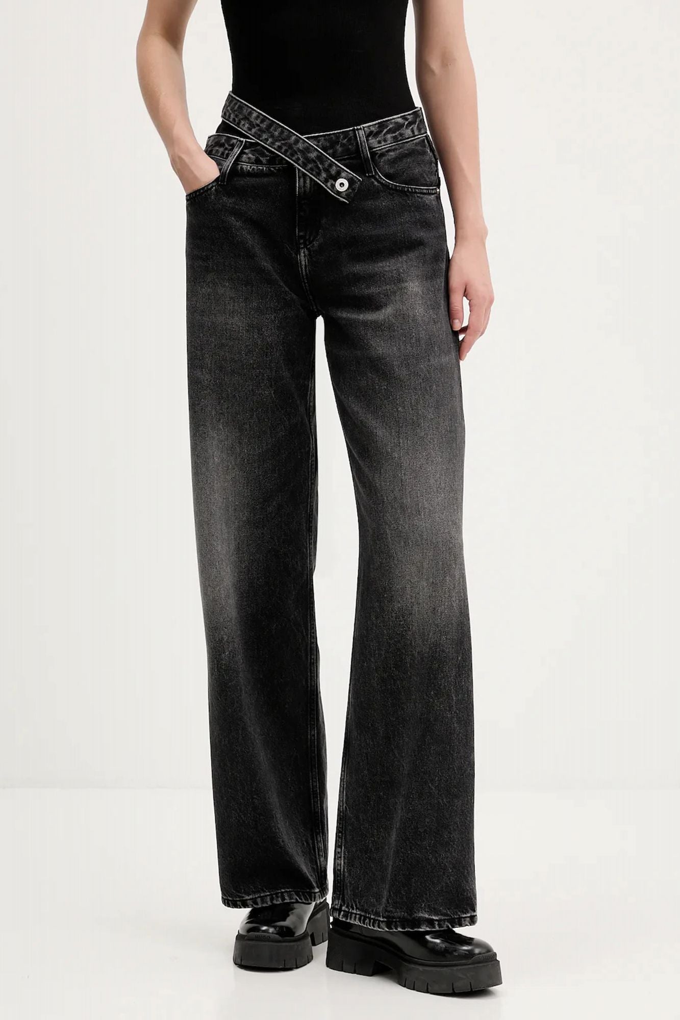 KARL LAGERFELD JEANS KLJ MR RELAXED WB DENIM en color NEGRO (1)