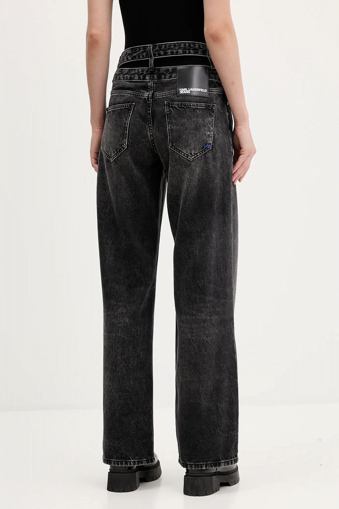 KARL LAGERFELD JEANS KLJ MR RELAXED WB DENIM en color NEGRO (2)