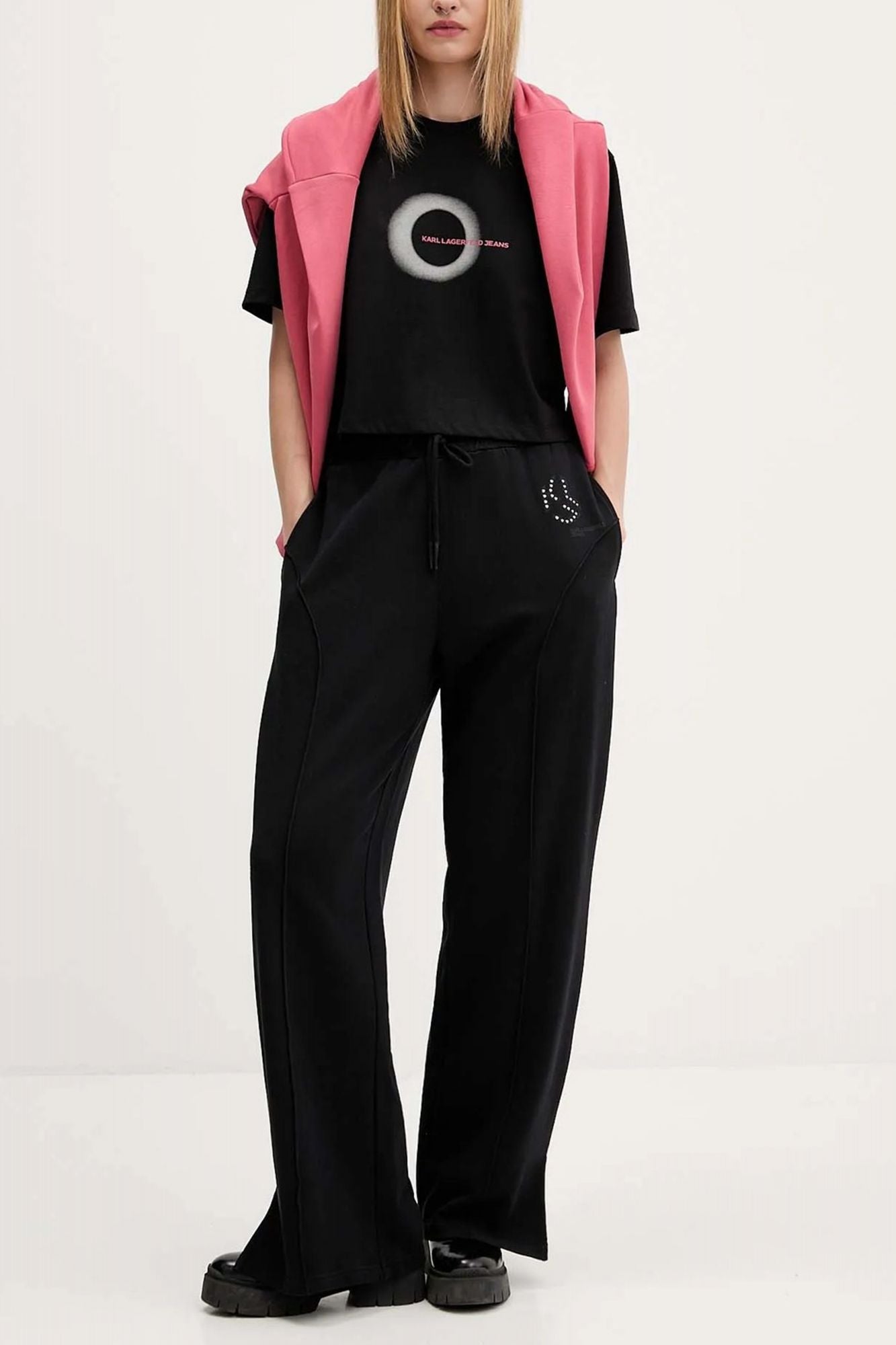 KARL LAGERFELD JEANS KLJ BOXY ECLIPSE GRAPHIC T en color NEGRO (4)