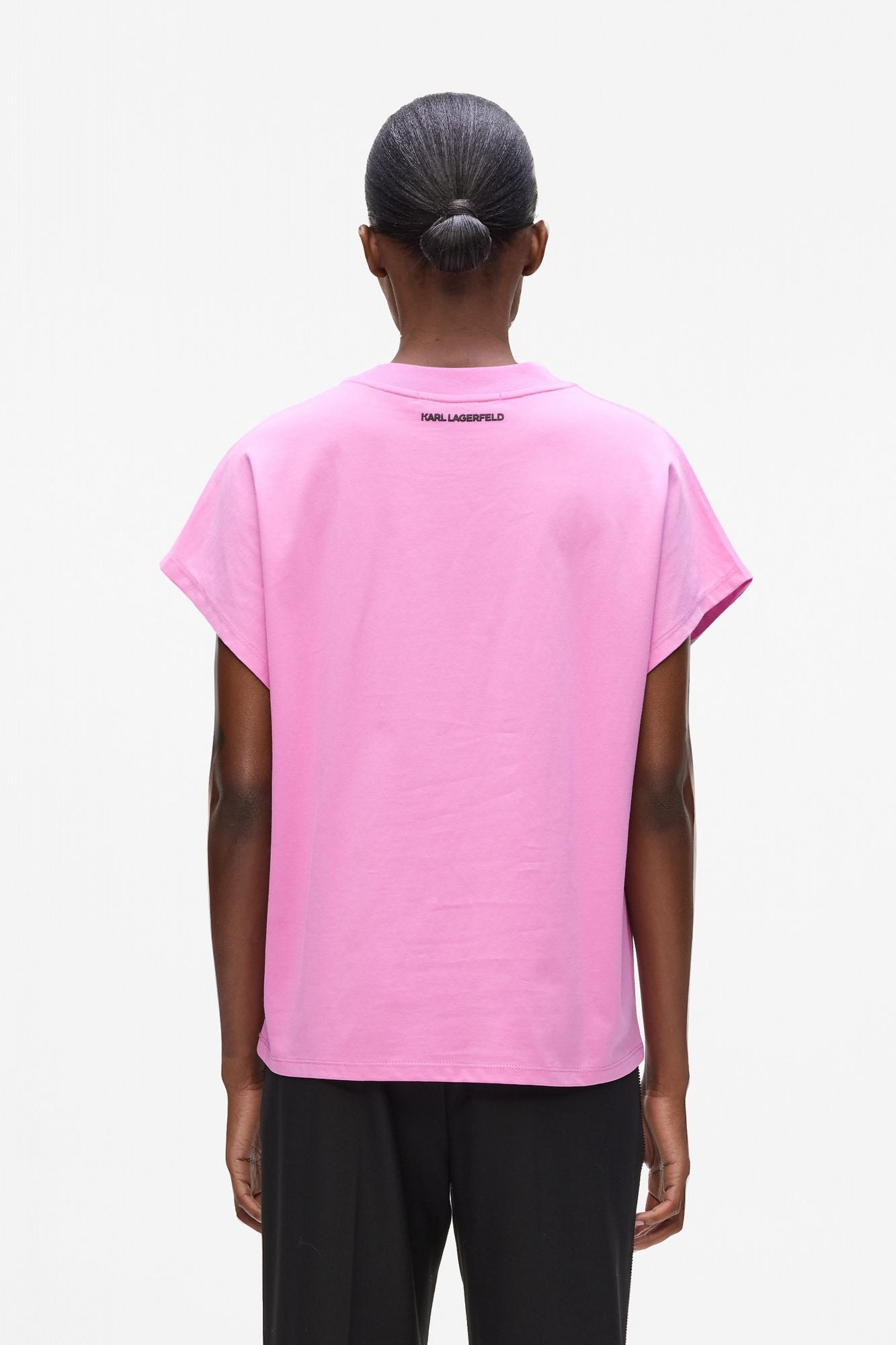 KARL LAGERFELD JEANS IKON AQUARELLE C LOOSE T-S en color ROSA (3)