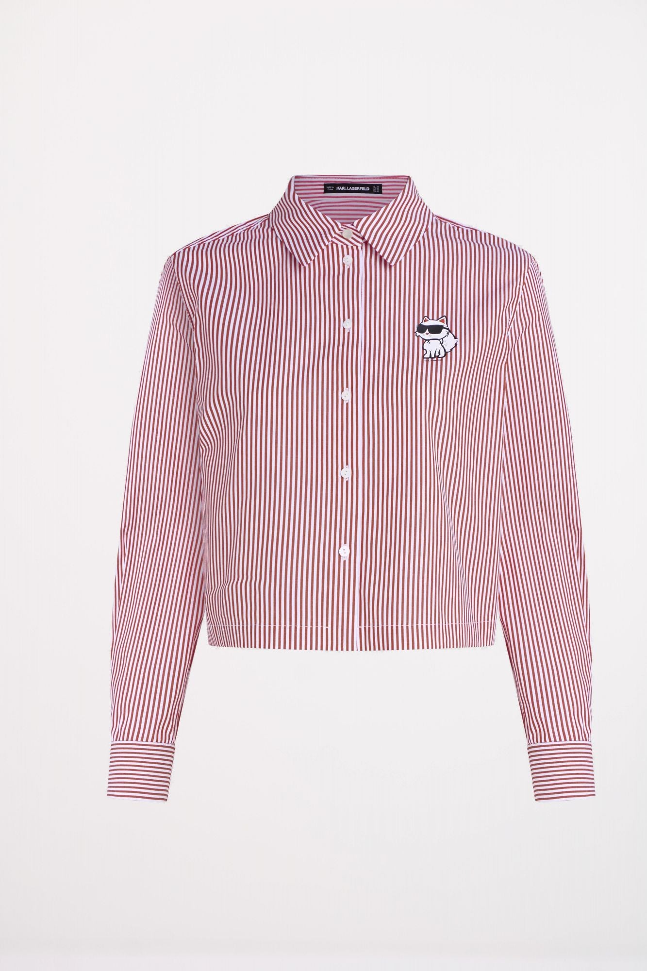 KARL LAGERFELD JEANS IKON CHOUPETTE CROPPED SHI en color ROSA (2)