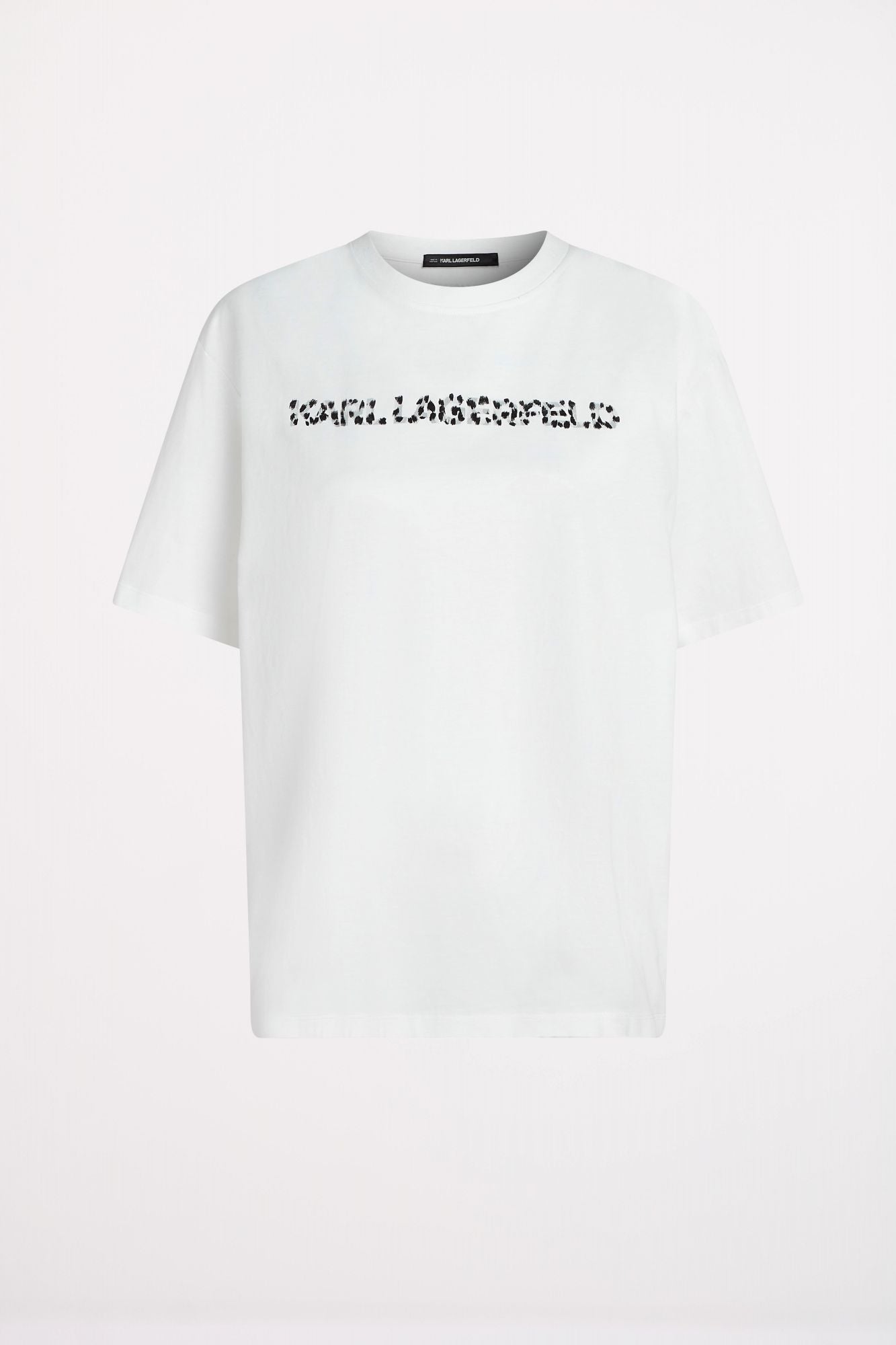 KARL LAGERFELD JEANS SNOW LEO LOGO OVERSIZED TS en color BLANCO (2)