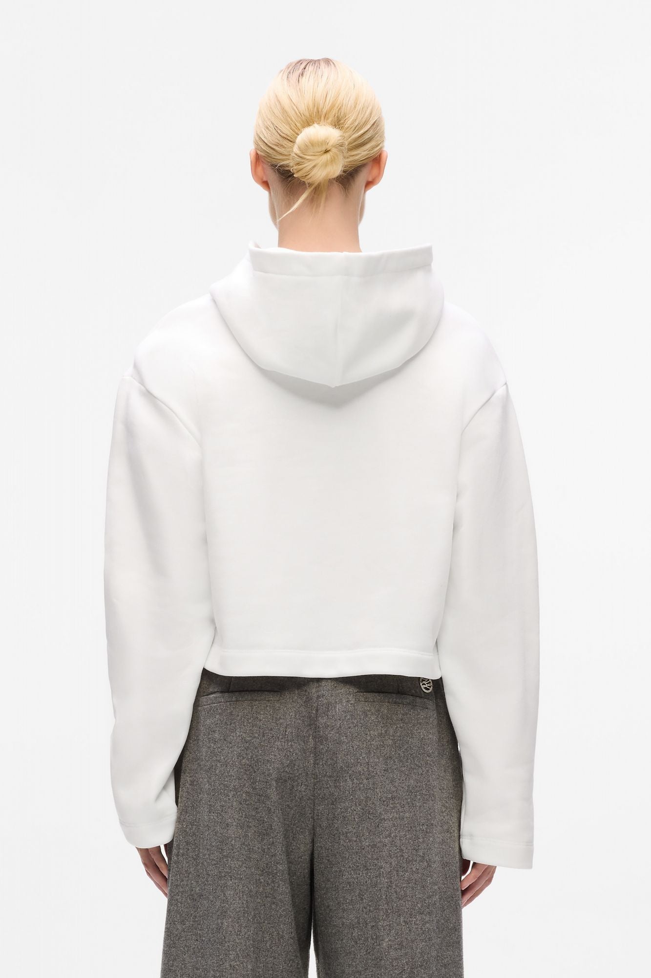 KARL LAGERFELD JEANS KARL SIGNATURE HEM HOODIE en color BLANCO (3)