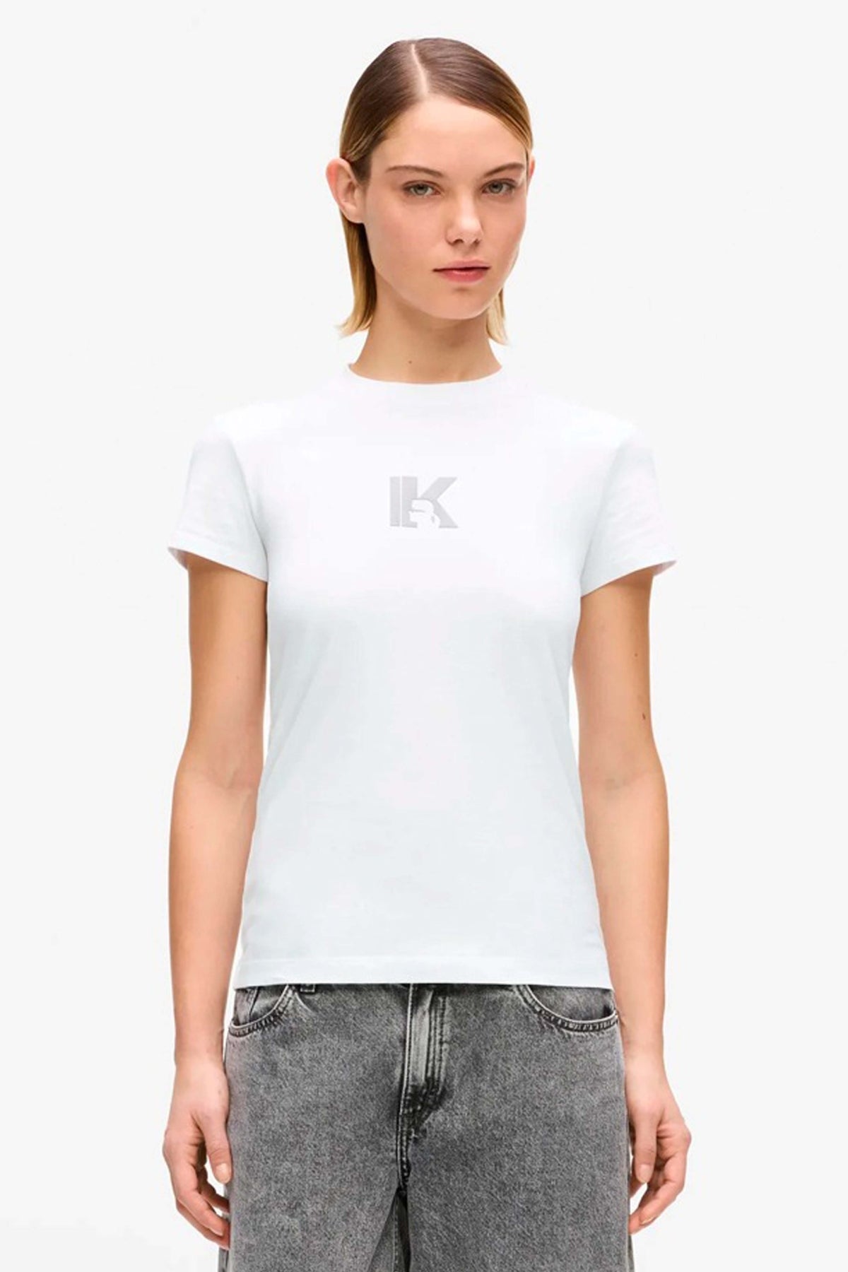 KARL LAGERFELD JEANS KLJ SLIM SS K LOGO TEE en color BLANCO (1)