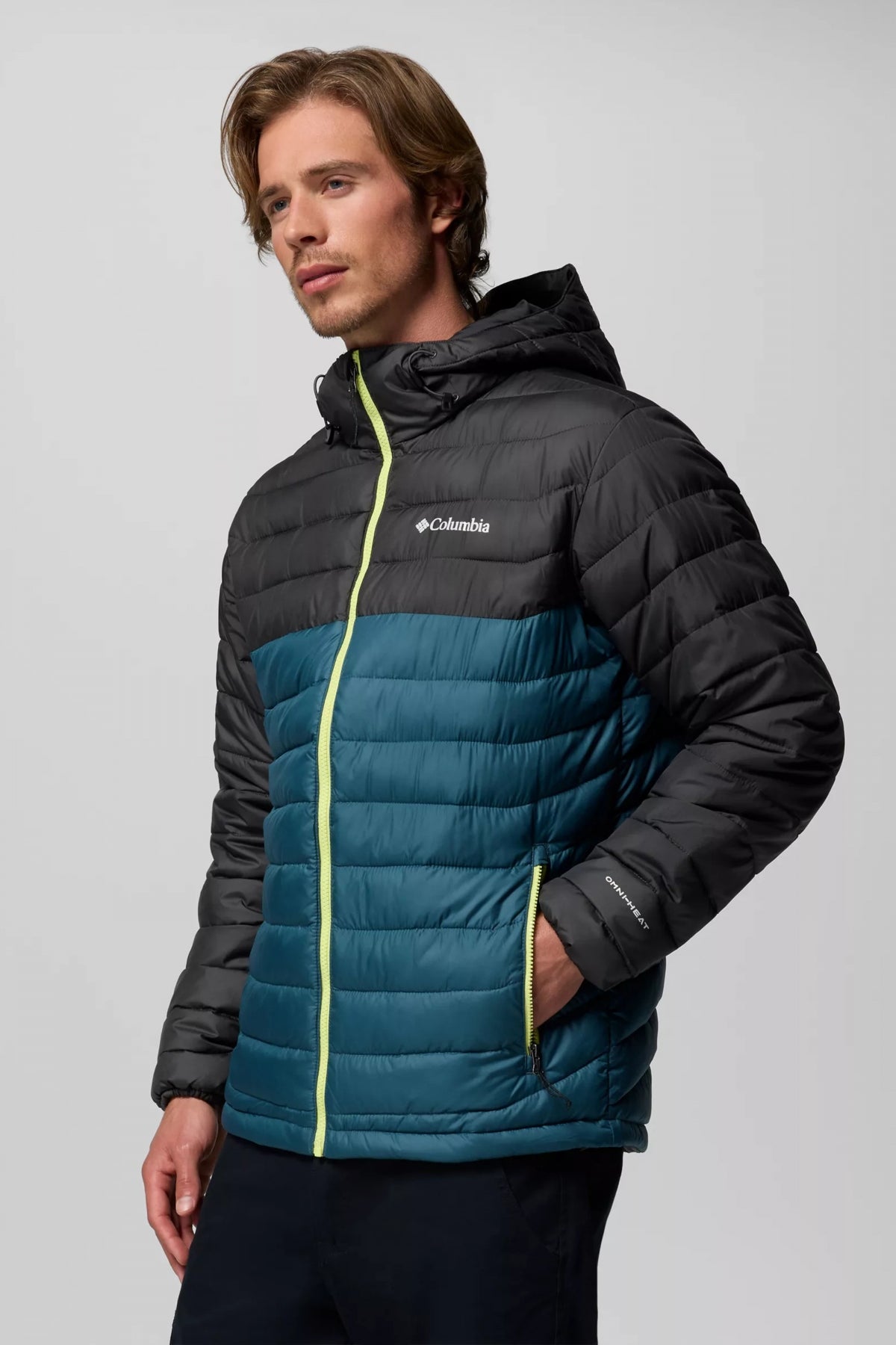 COLUMBIA POWDER LITE II HOODED JAC en color AZUL (2)