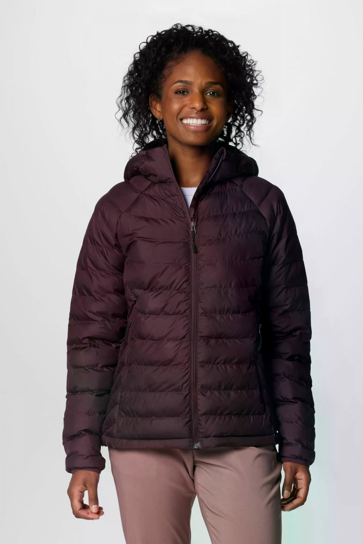 COLUMBIA POWDER LITE II HOODED JACKET en color BURDEOS (1)