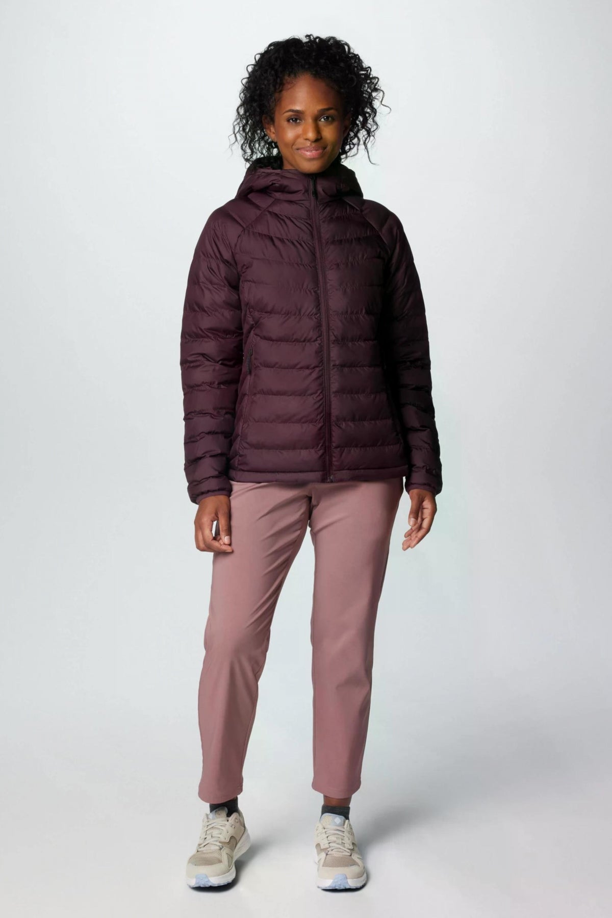 COLUMBIA POWDER LITE II HOODED JACKET en color BURDEOS (4)