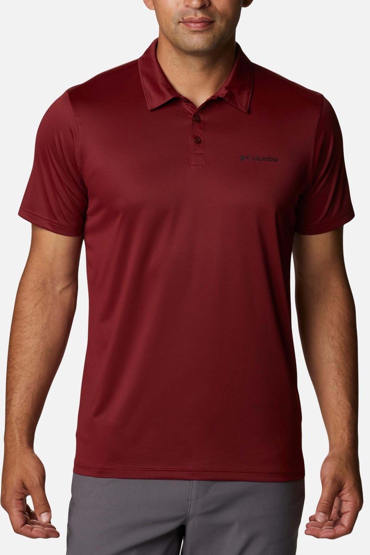 COLUMBIA HIKE M POLO en color BURDEOS (1)