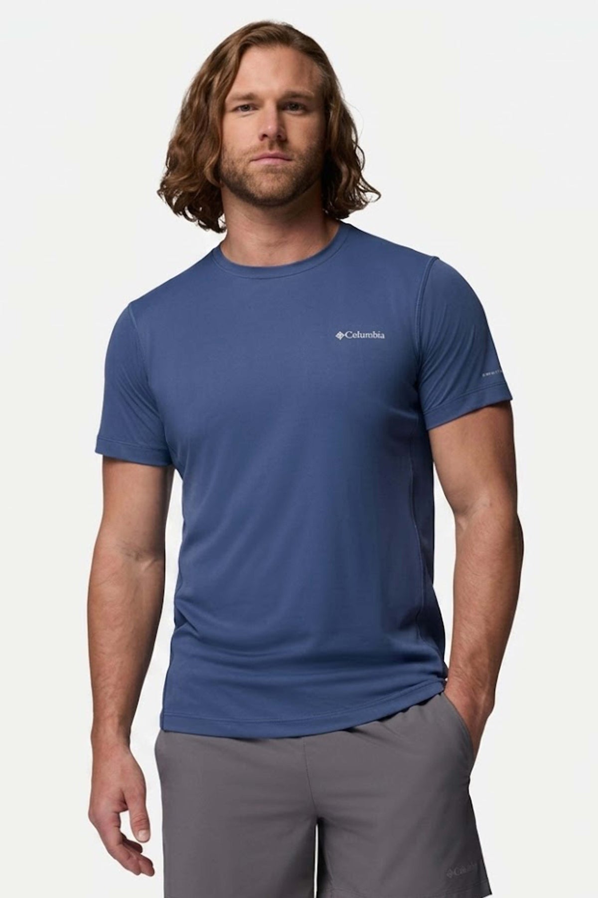 COLUMBIA RULES LIGHT SS CREW en color AZUL (1)