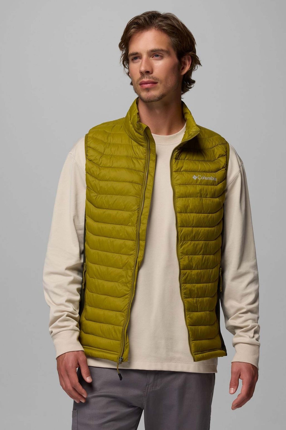 COLUMBIA POWDER PASS HYBRID VEST en color AMARILLO (3)