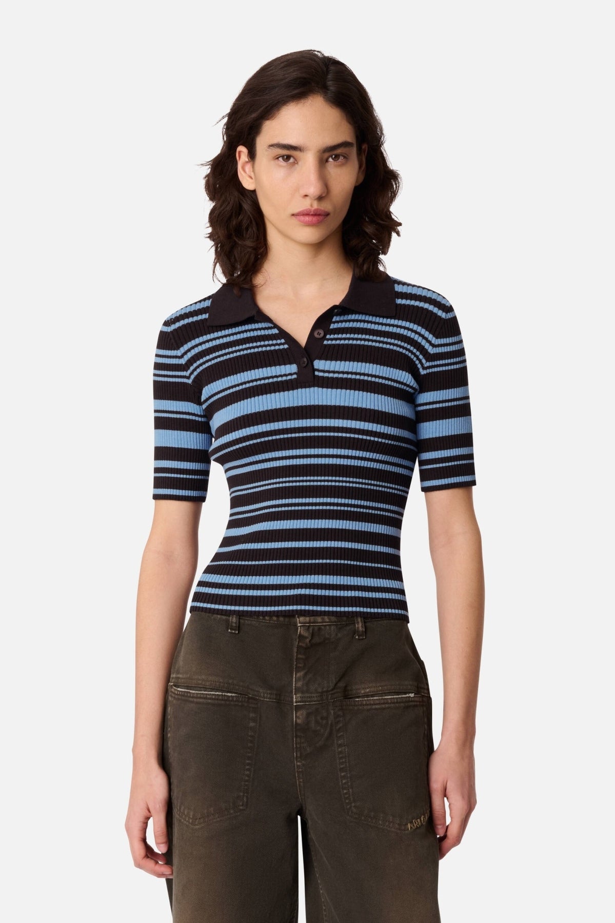 AXEL ARIGATO A4161001 ANJA RIBBED POLO en color AZUL (1)