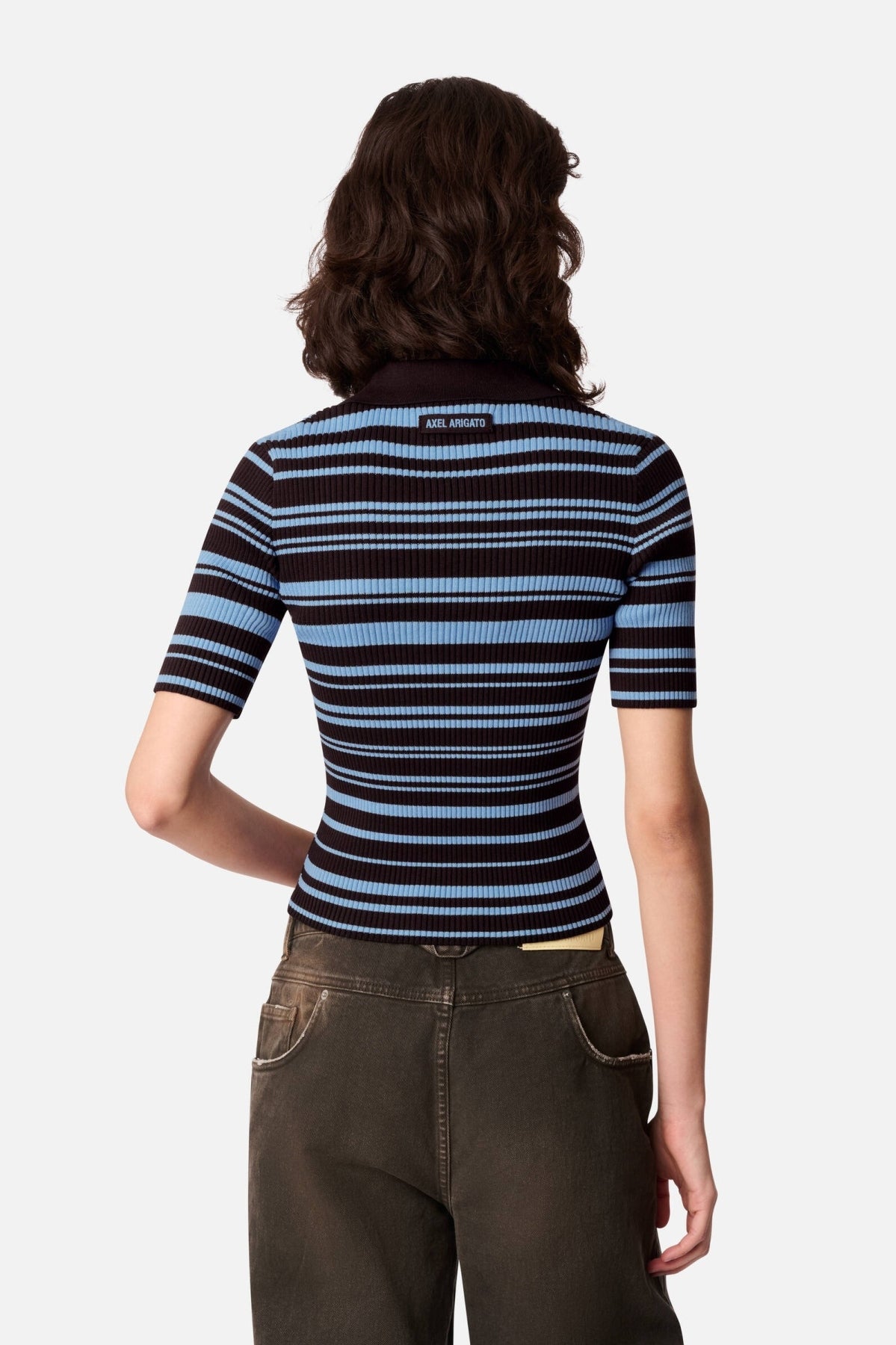 AXEL ARIGATO A4161001 ANJA RIBBED POLO en color AZUL (2)