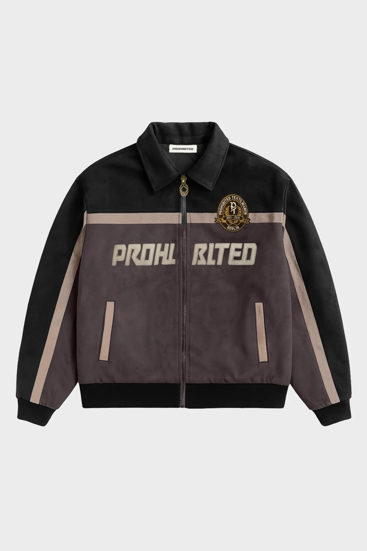 PROHIBITED OLD ERA SUEDE JACKET en color MARRON (2)