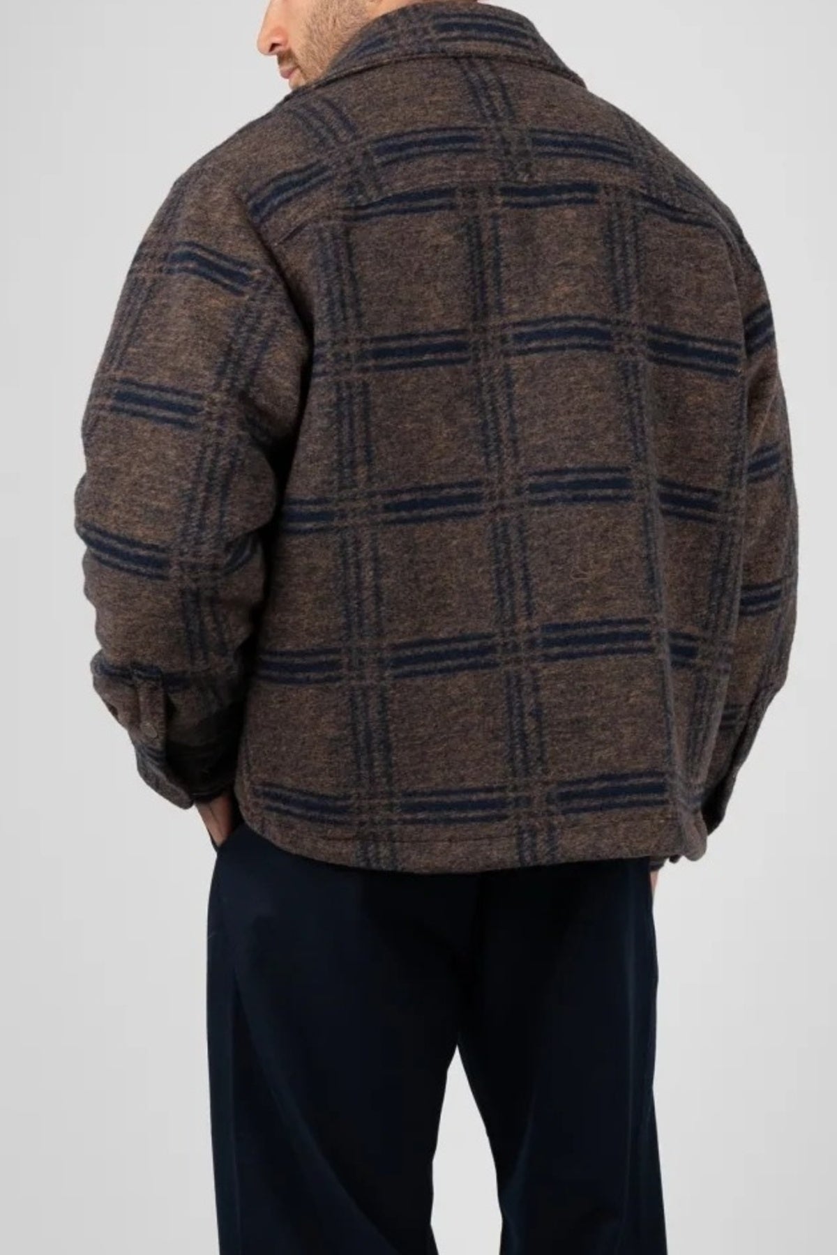 PROHIBITED BACK AGAIN FLANNEL OVERSHIRT en color MARRON (2)