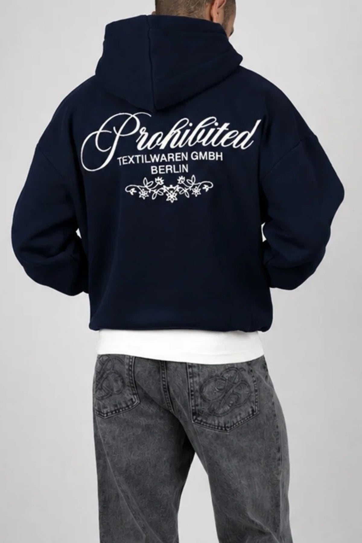 PROHIBITED TEXTILWAREN HOODIE en color AZUL (2)