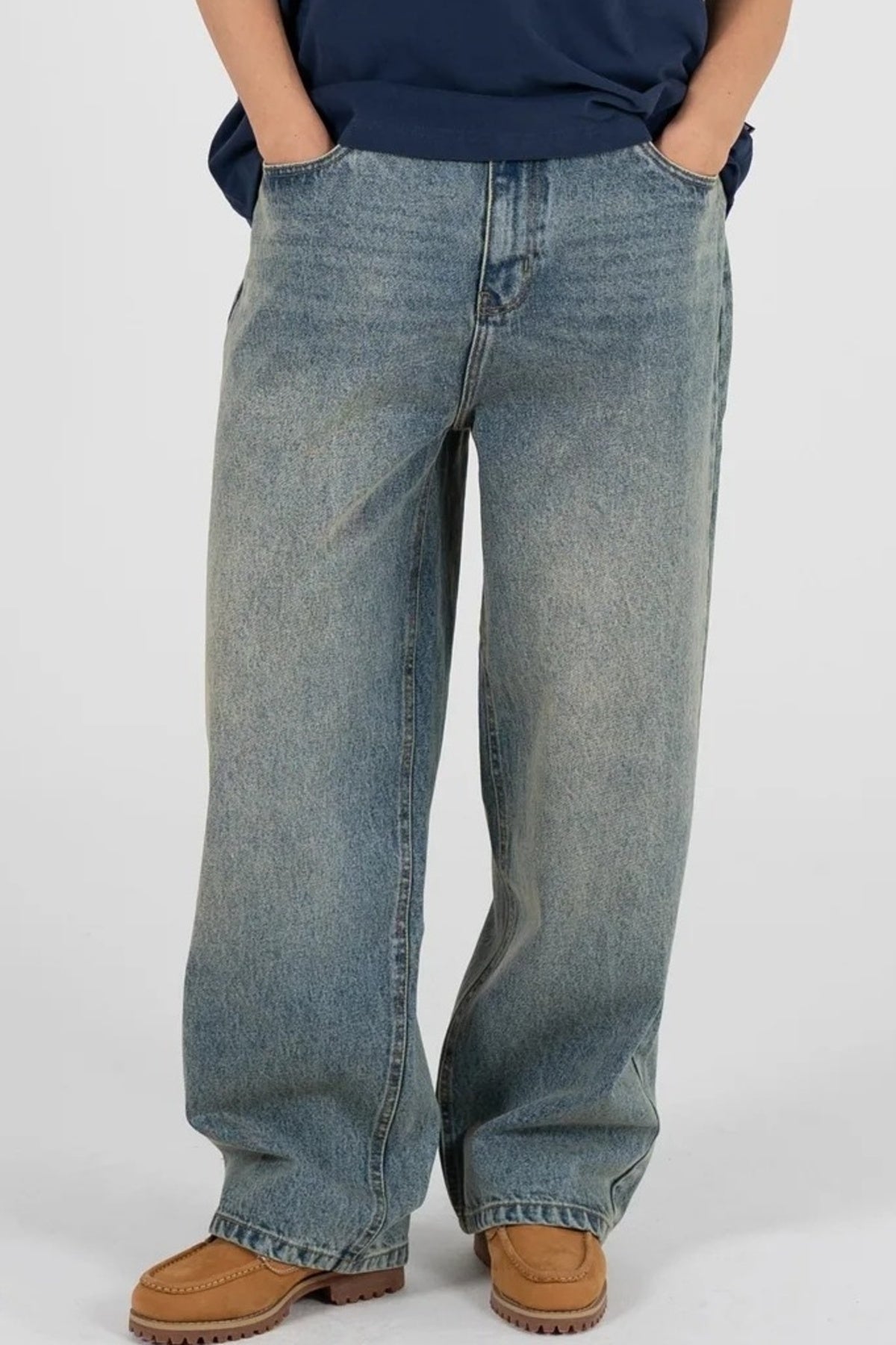 PROHIBITED ANTWERP LOOSE DENIM DIRTY en color AZUL (1)