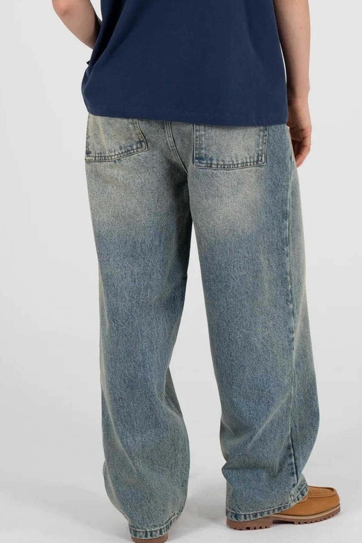 PROHIBITED ANTWERP LOOSE DENIM DIRTY en color AZUL (2)