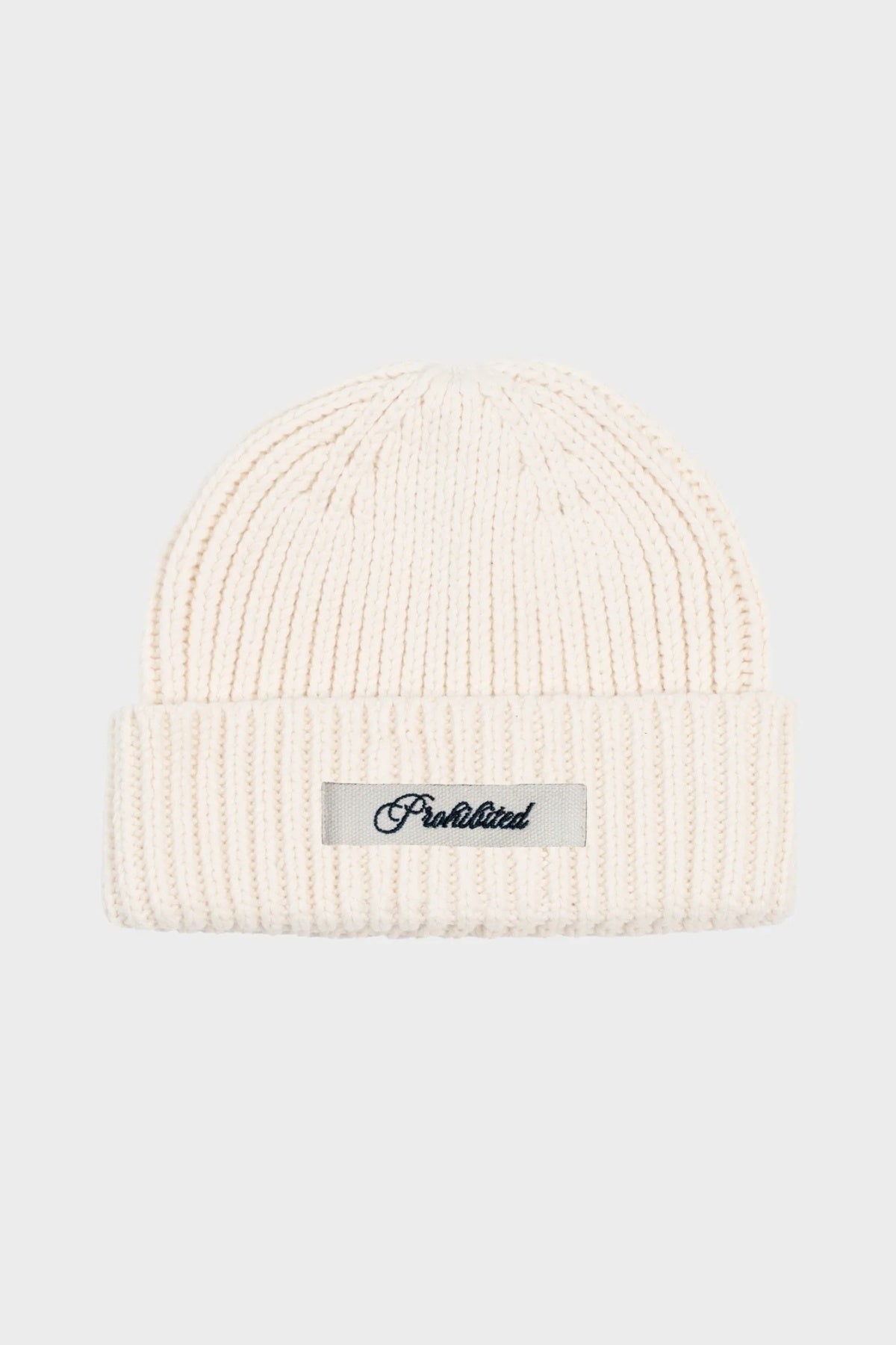 PROHIBITED ECHO KNIT BEANIE en color BLANCO (1)