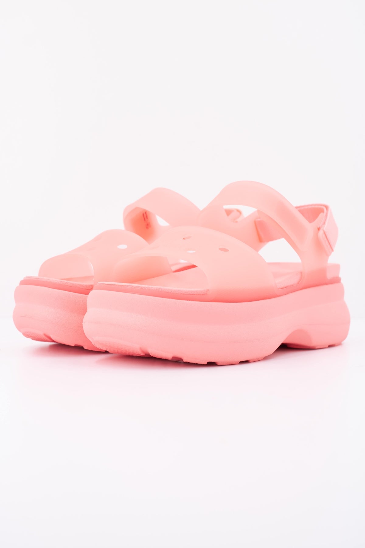 CROCS SOHO FROSTED Y STRAP en color ROSA (2)