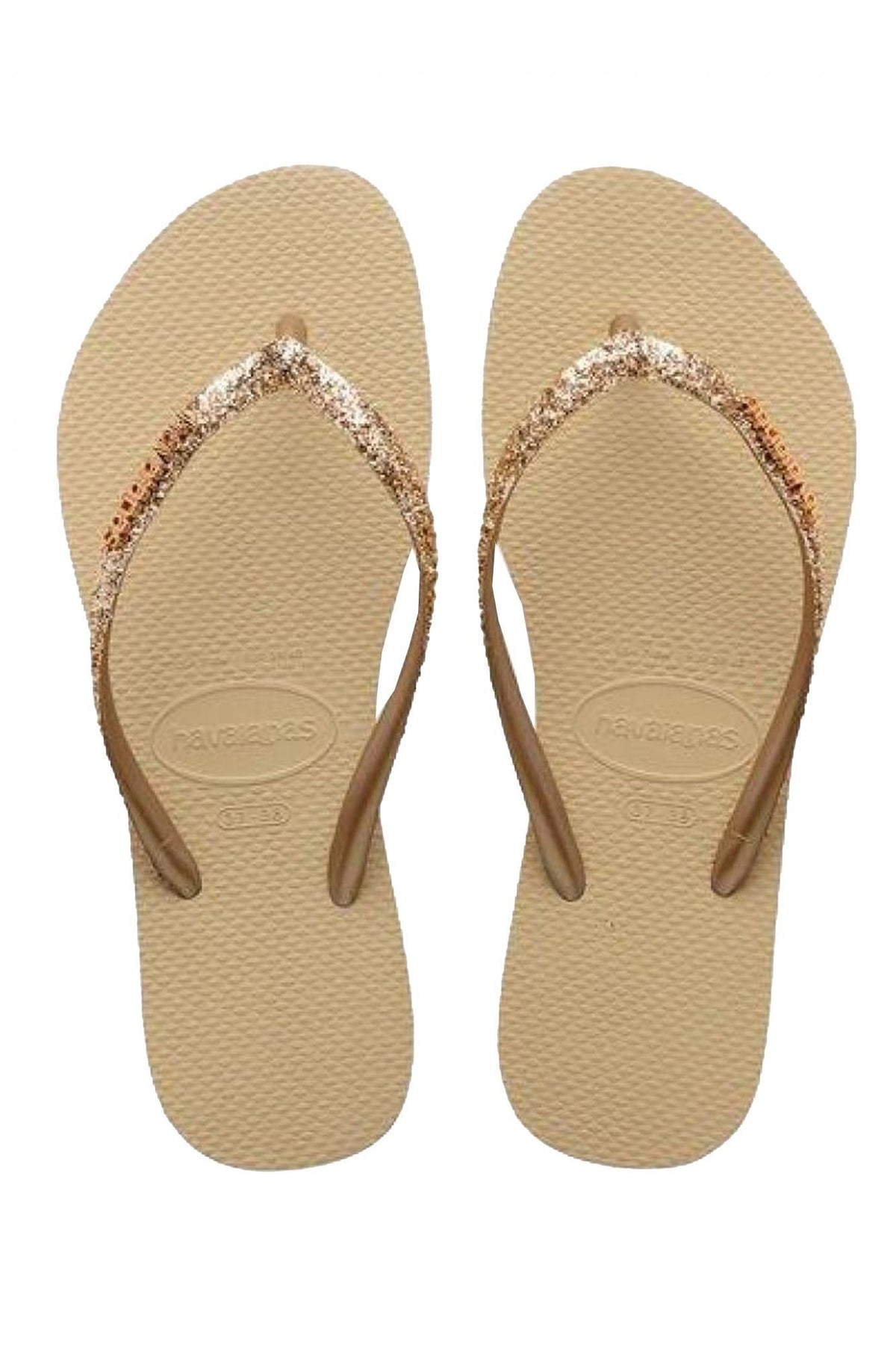 HAVAIANAS SLIM GLITTER II 4146975 en color MARRON (1)