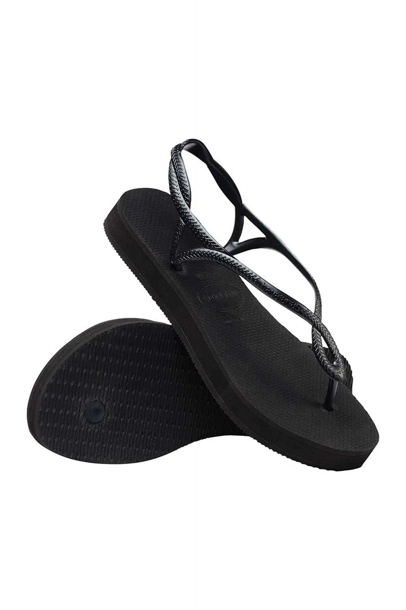 HAVAIANAS LUNA FLATFORM en color NEGRO (3)