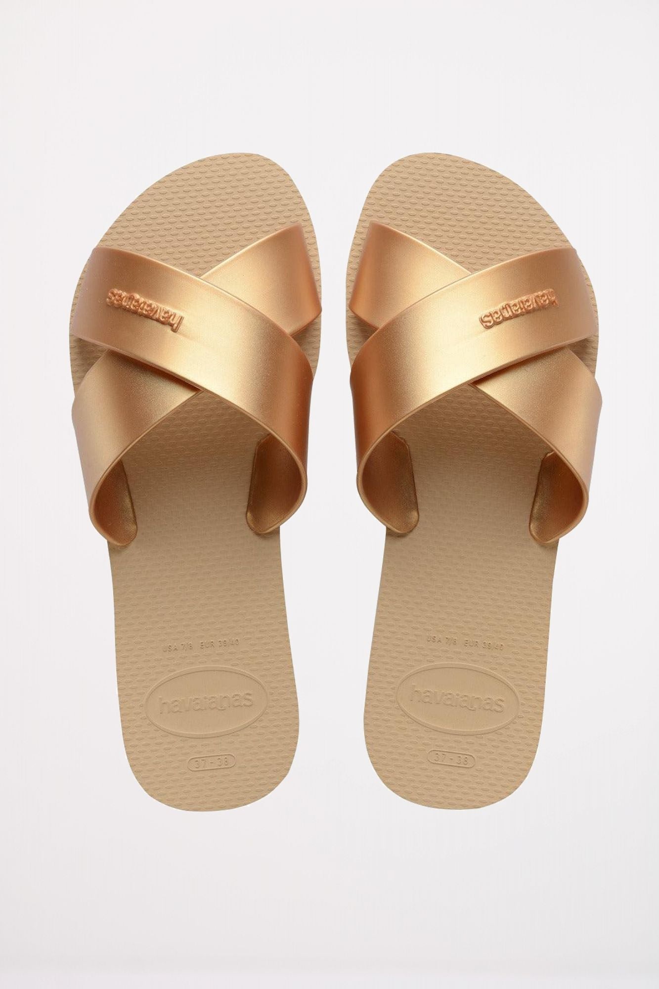 HAVAIANAS AQUA METALLIC en color BRONCE (1)