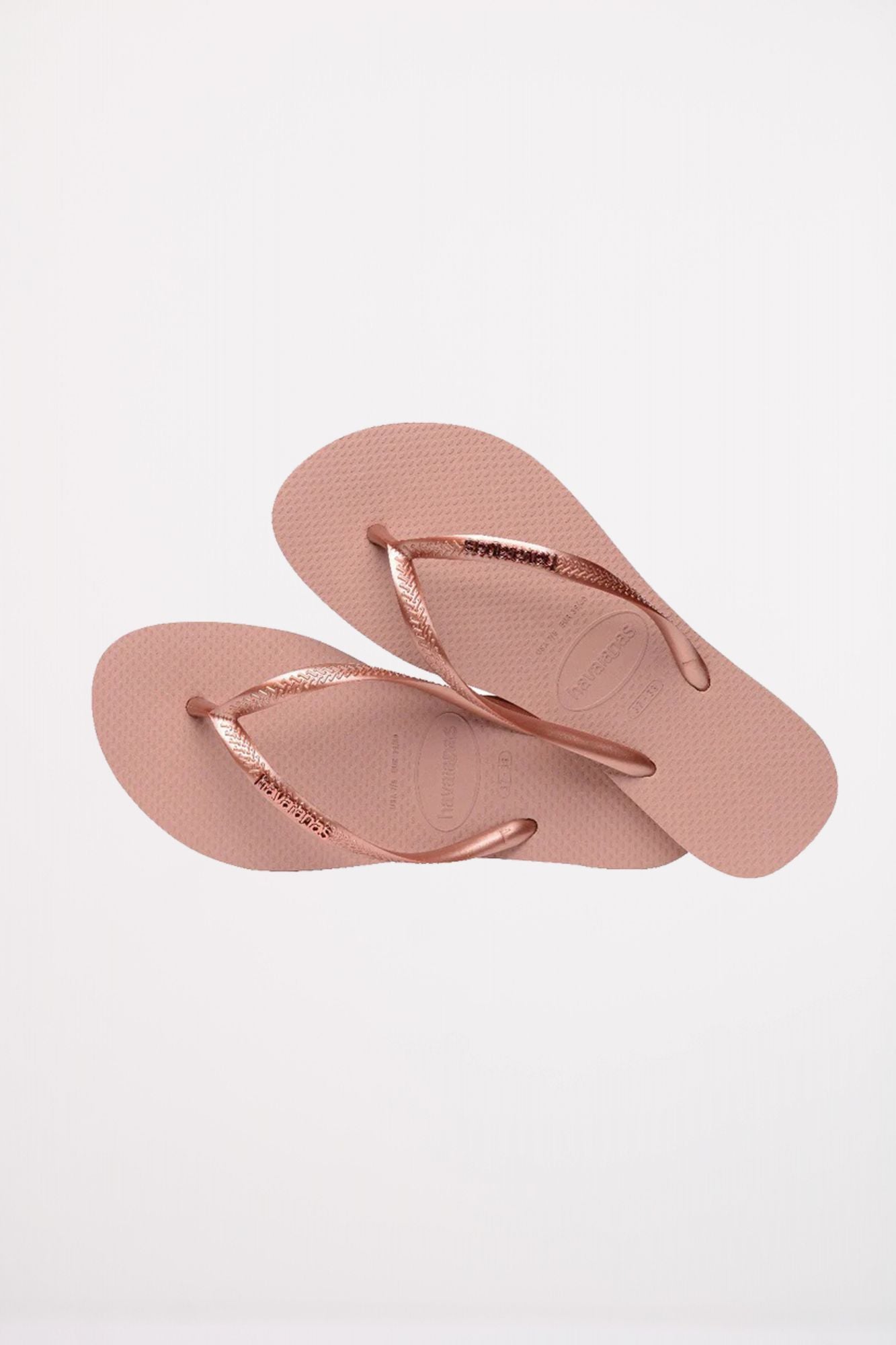 HAVAIANAS SLIM LOGO METALLIC en color ROSA (4)