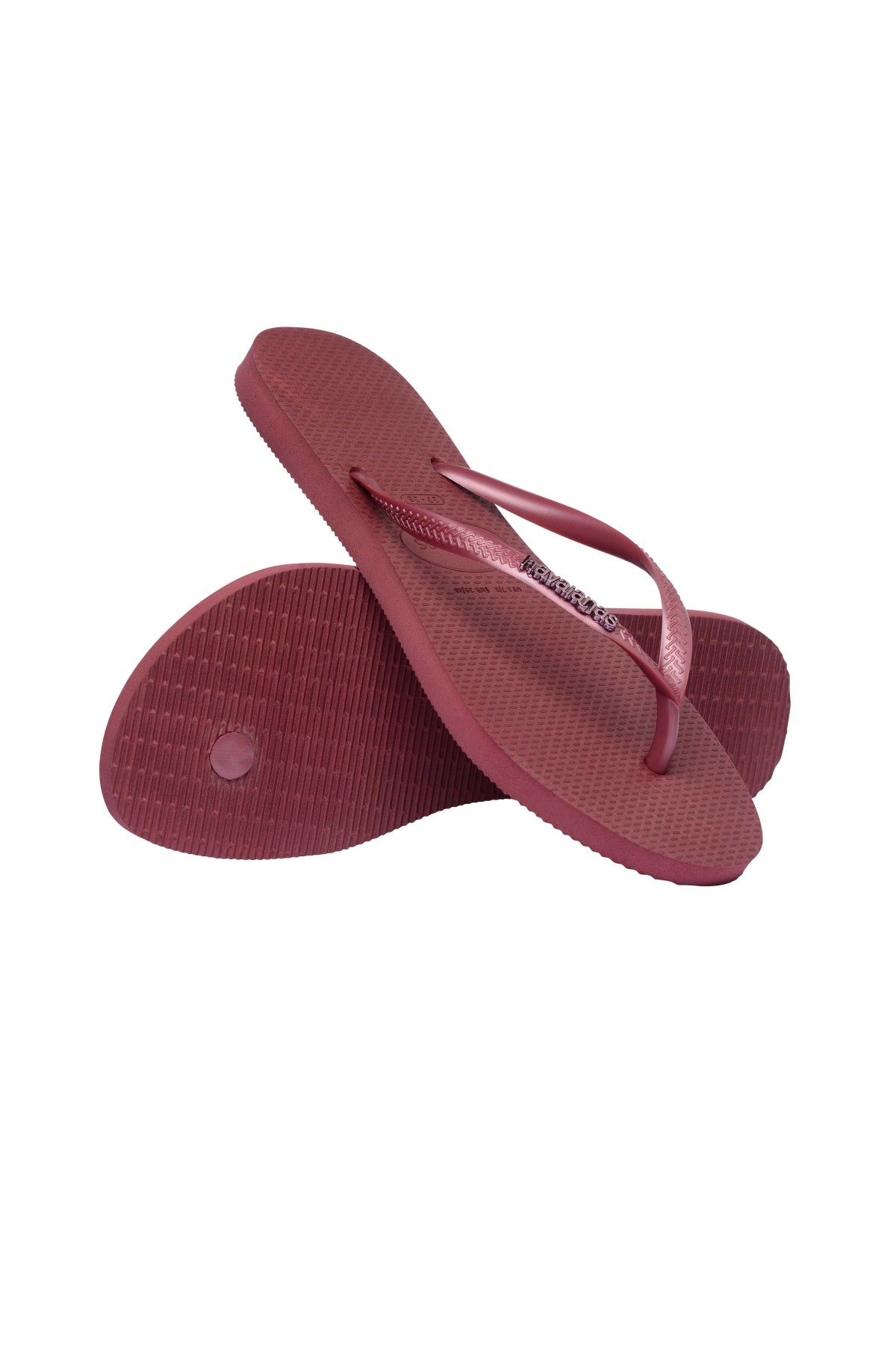 HAVAIANAS SLIM LOGO en color BURDEOS (4)
