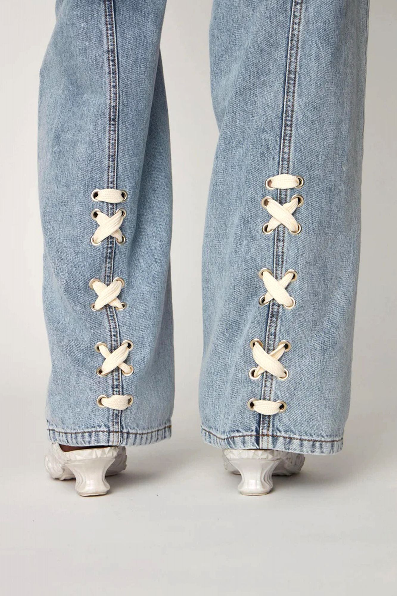 STELLA NOVA MOON WASHED DENIM PANTS en color AZUL (2)