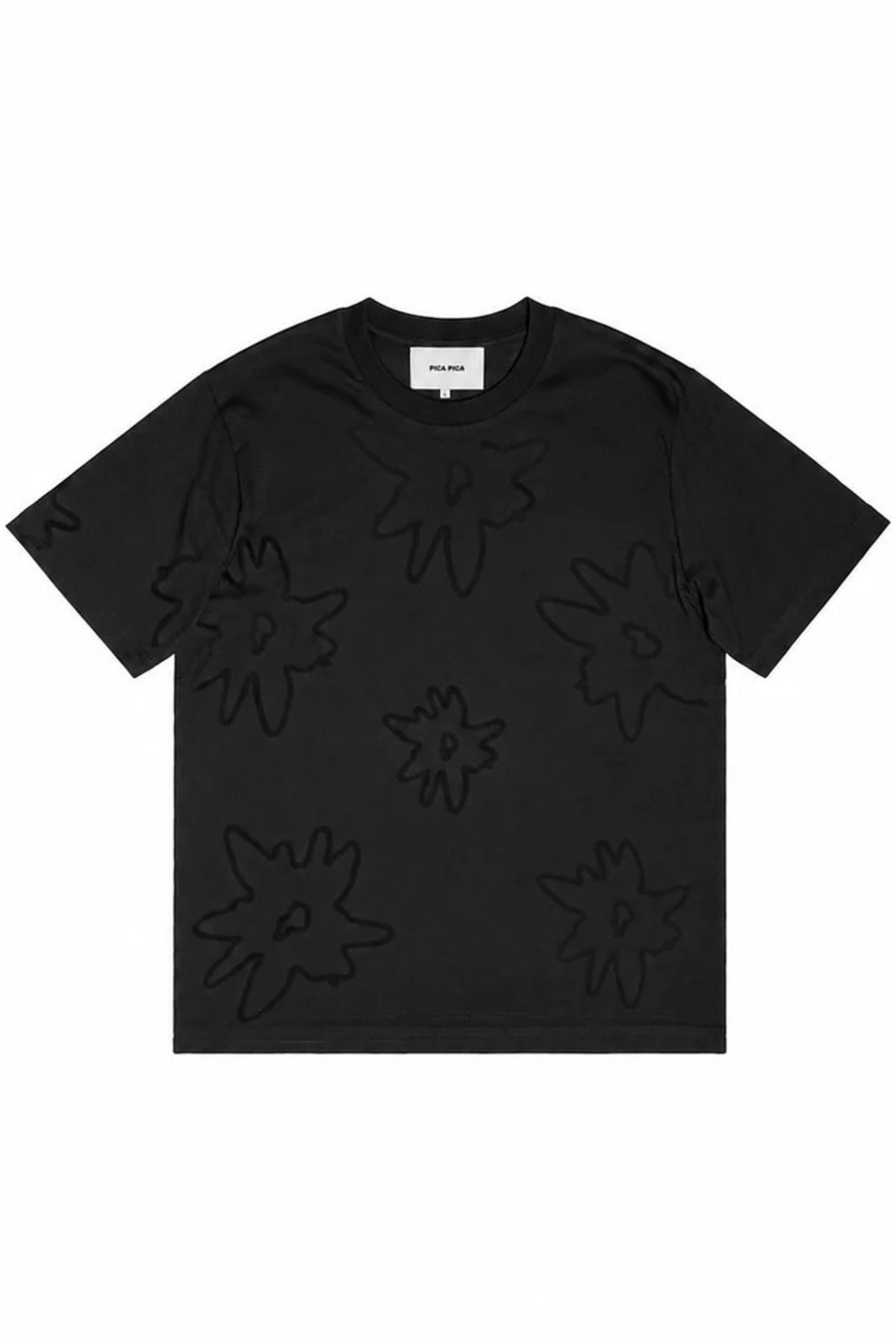 PICA PICA EDELWEISS FLOWER AOP PP5390 en color NEGRO (1)