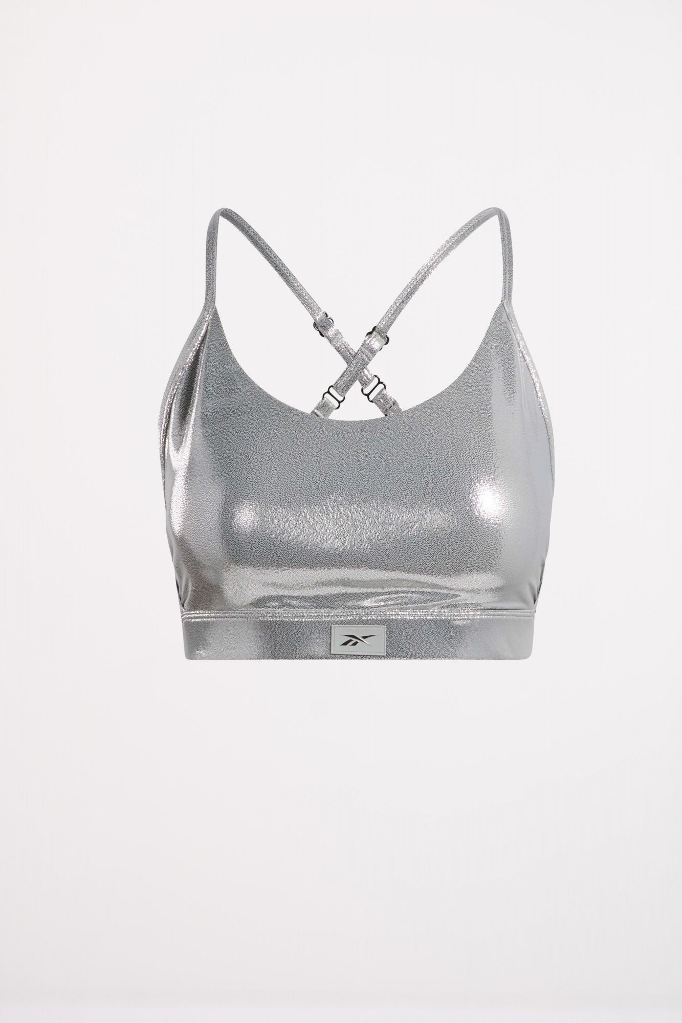 REEBOK LUX CHROME STRAPPY BRA en color PLATA (2)
