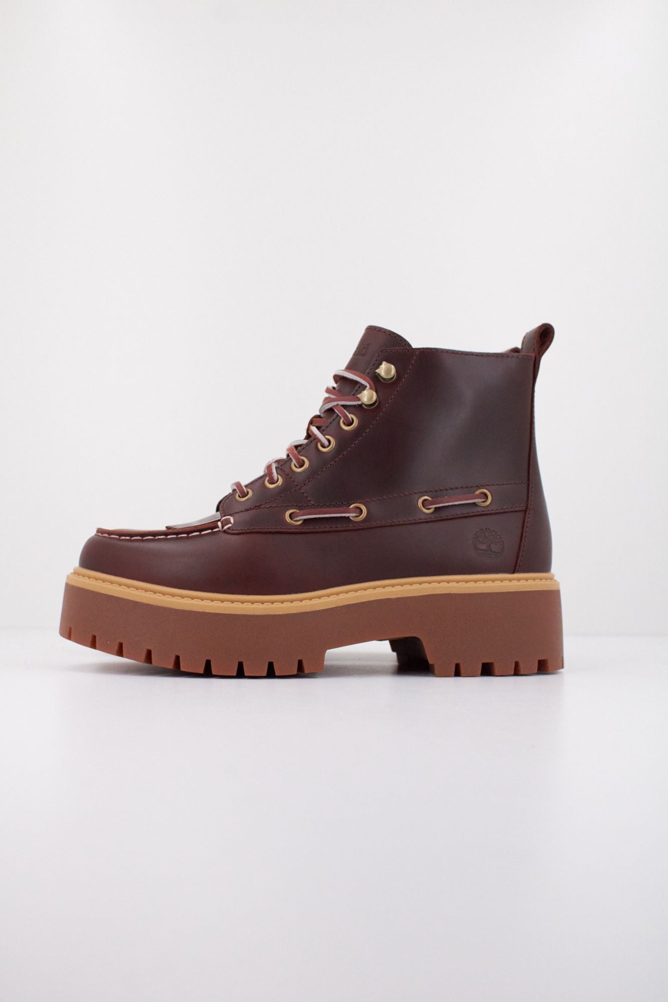 TIMBERLAND STONE STREET MID LACE en color BURDEOS (1)