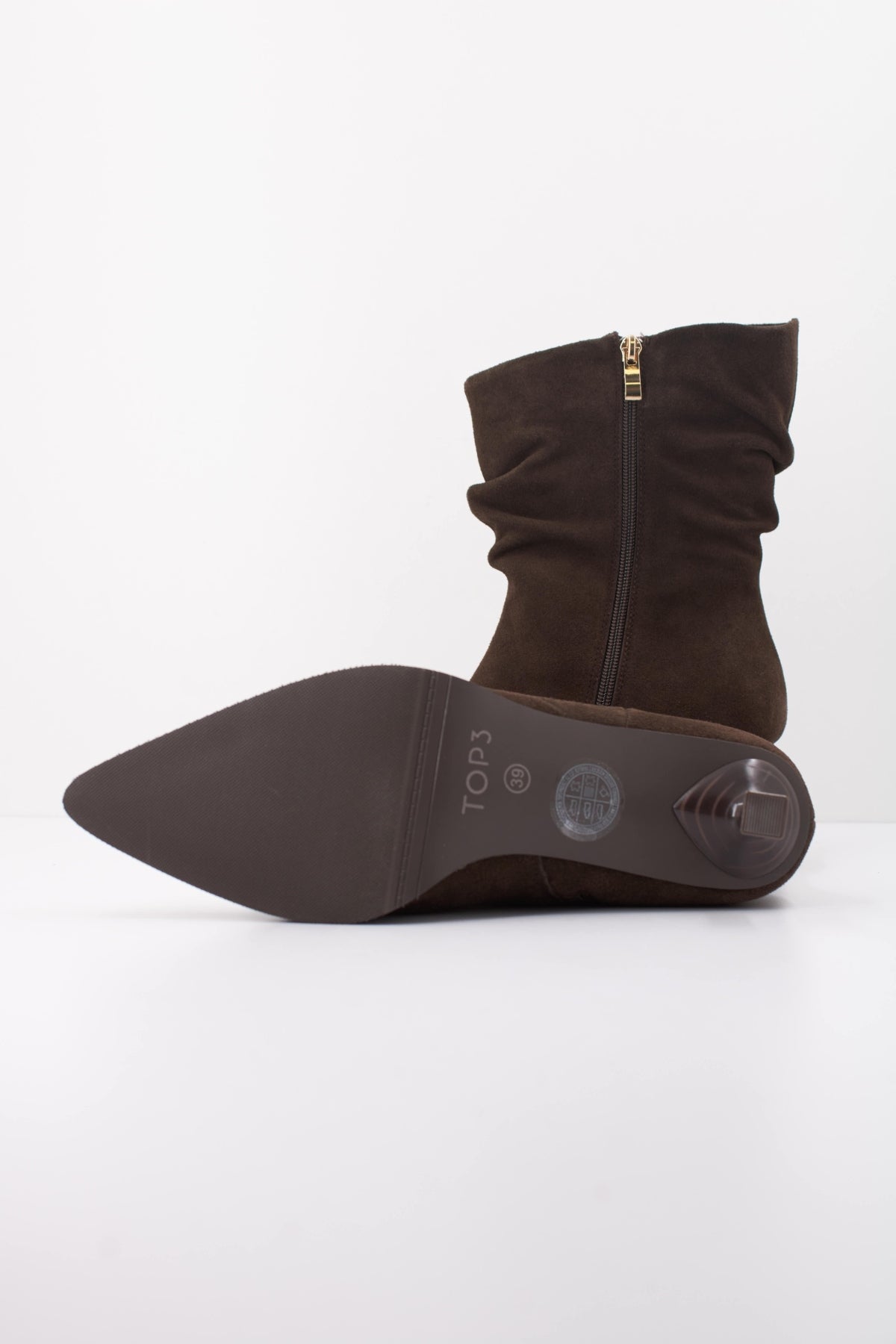 TOP3 BOTA CORTA ARRUGADA en color MARRON (5)