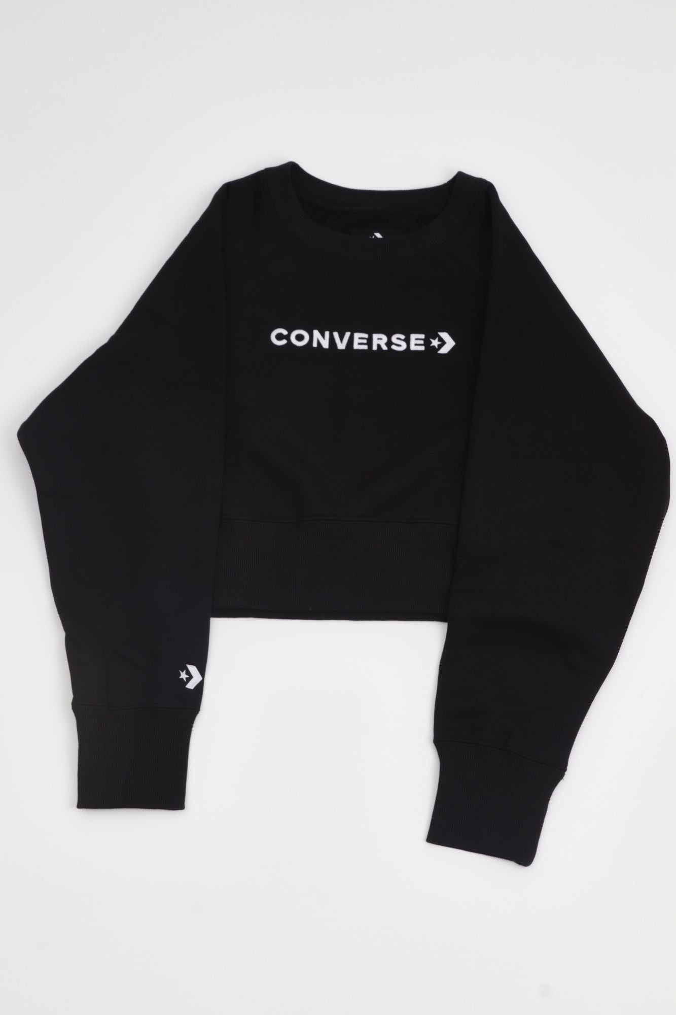 CONVERSE STRIP WORDMARK CREW en color NEGRO (2)