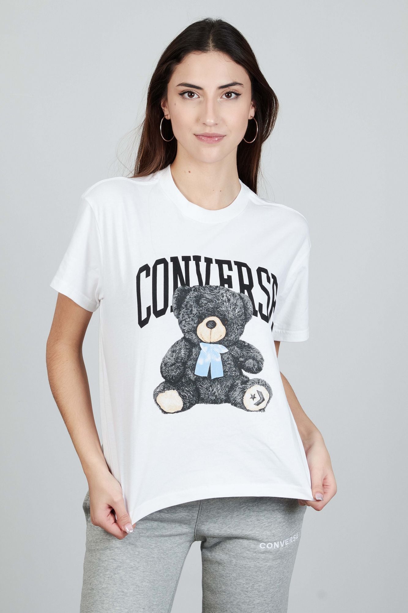 CONVERSE OVERSIZED TEDDY BEAR TEE en color BLANCO (1)