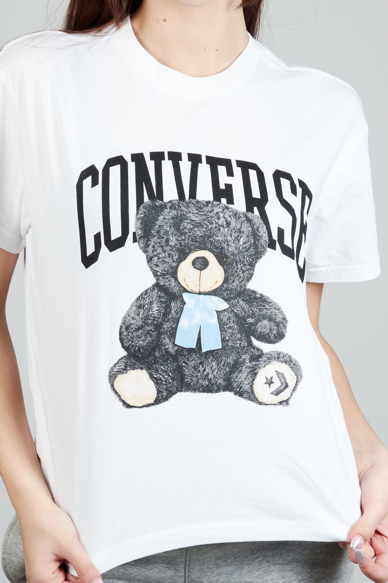 CONVERSE OVERSIZED TEDDY BEAR TEE en color BLANCO (4)