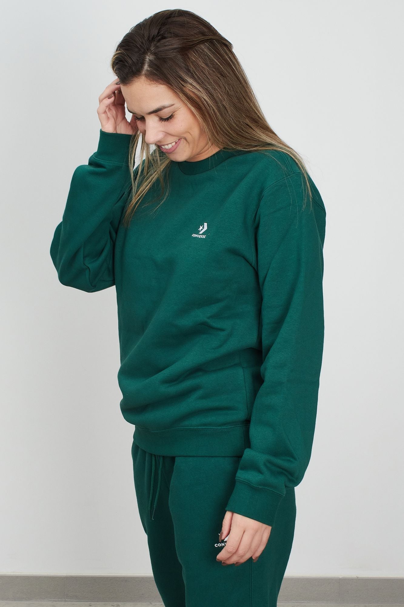 CONVERSE STAR CHEVRON HOODIE BB en color VERDE (3)