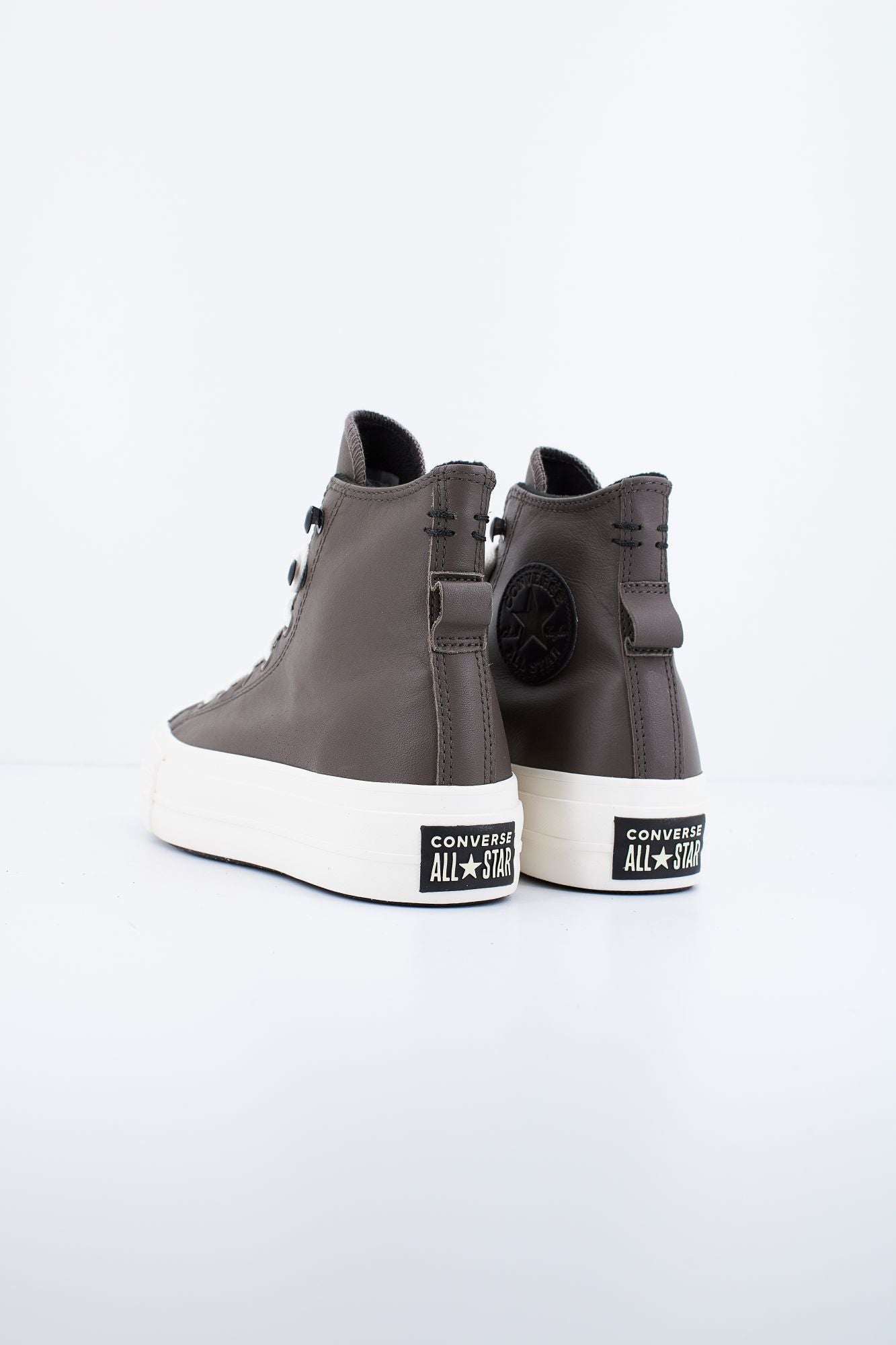 CONVERSE CHUCK TAYLOR ALL STAR LIFT PLATFORM FLEECE-LINED LEATHER en color MARRON (3)