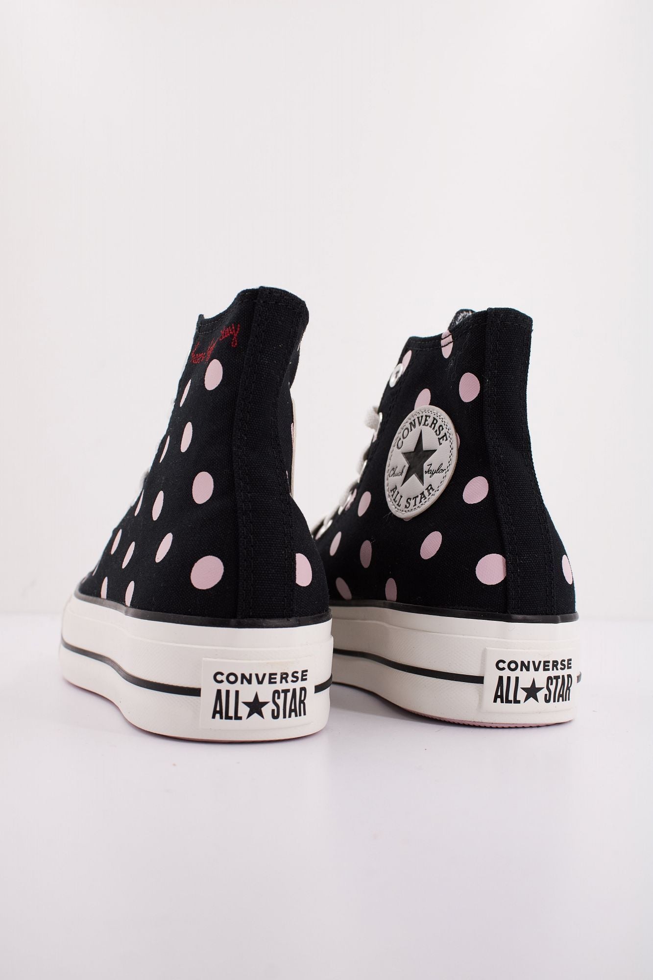 CONVERSE CHUCK TAYLOR ALL STAR LIFT PLATFORM POLKA DOTS en color NEGRO (4)