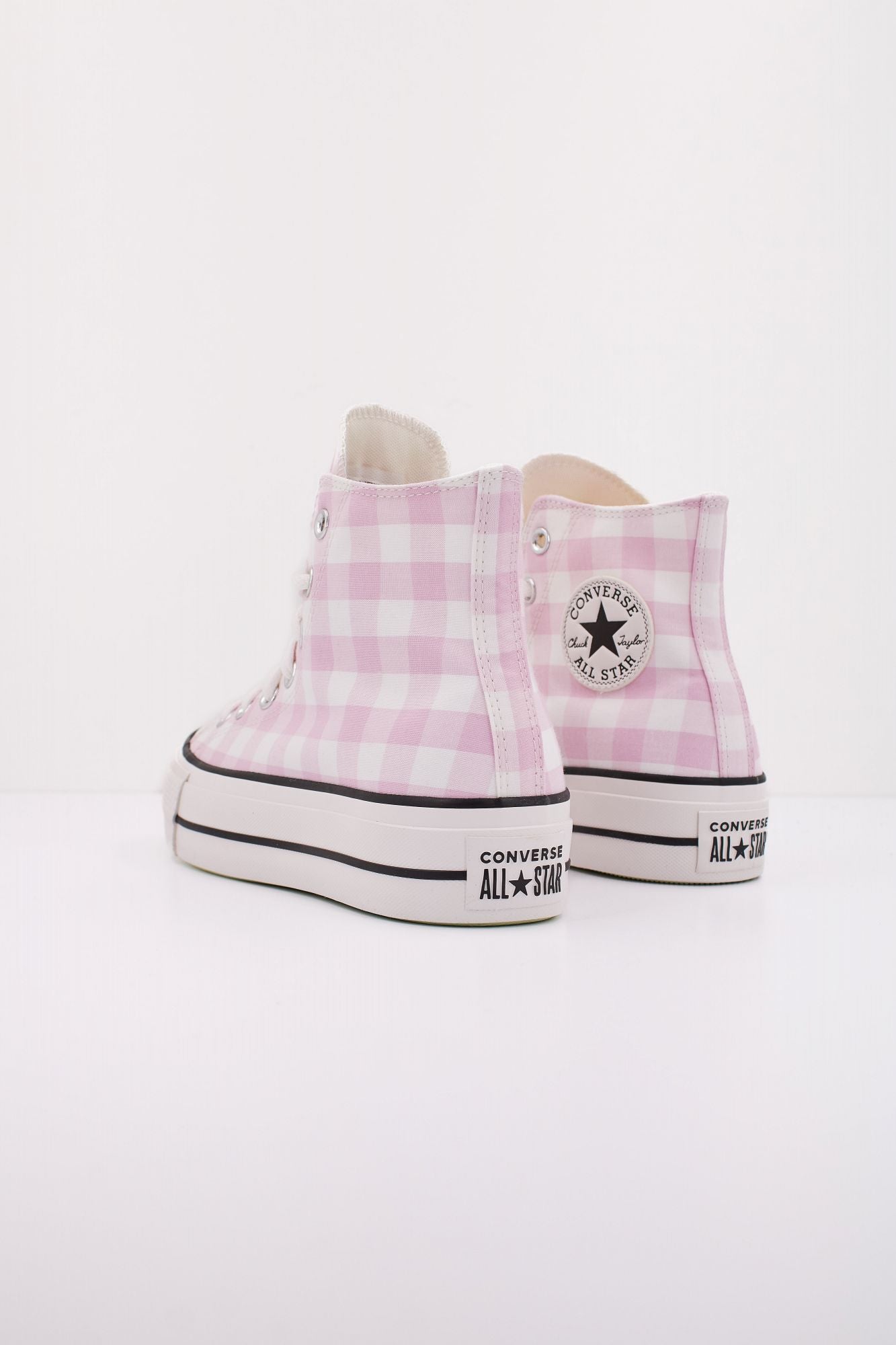 CONVERSE CHUCK TAYLOR ALL STAR PLATFORM GINGHAM en color ROSA (4)
