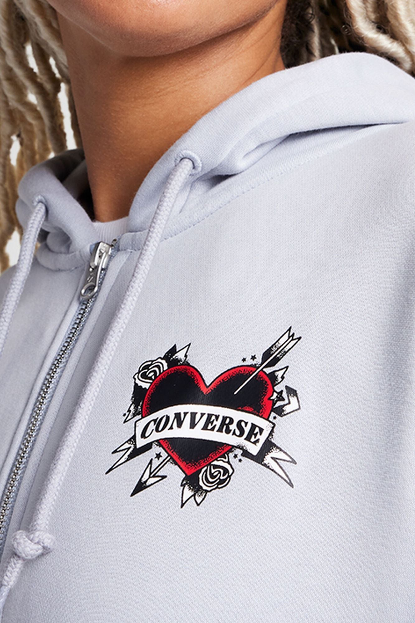 CONVERSE HEART TATTOO FULL-ZIP OVE en color AZUL (3)